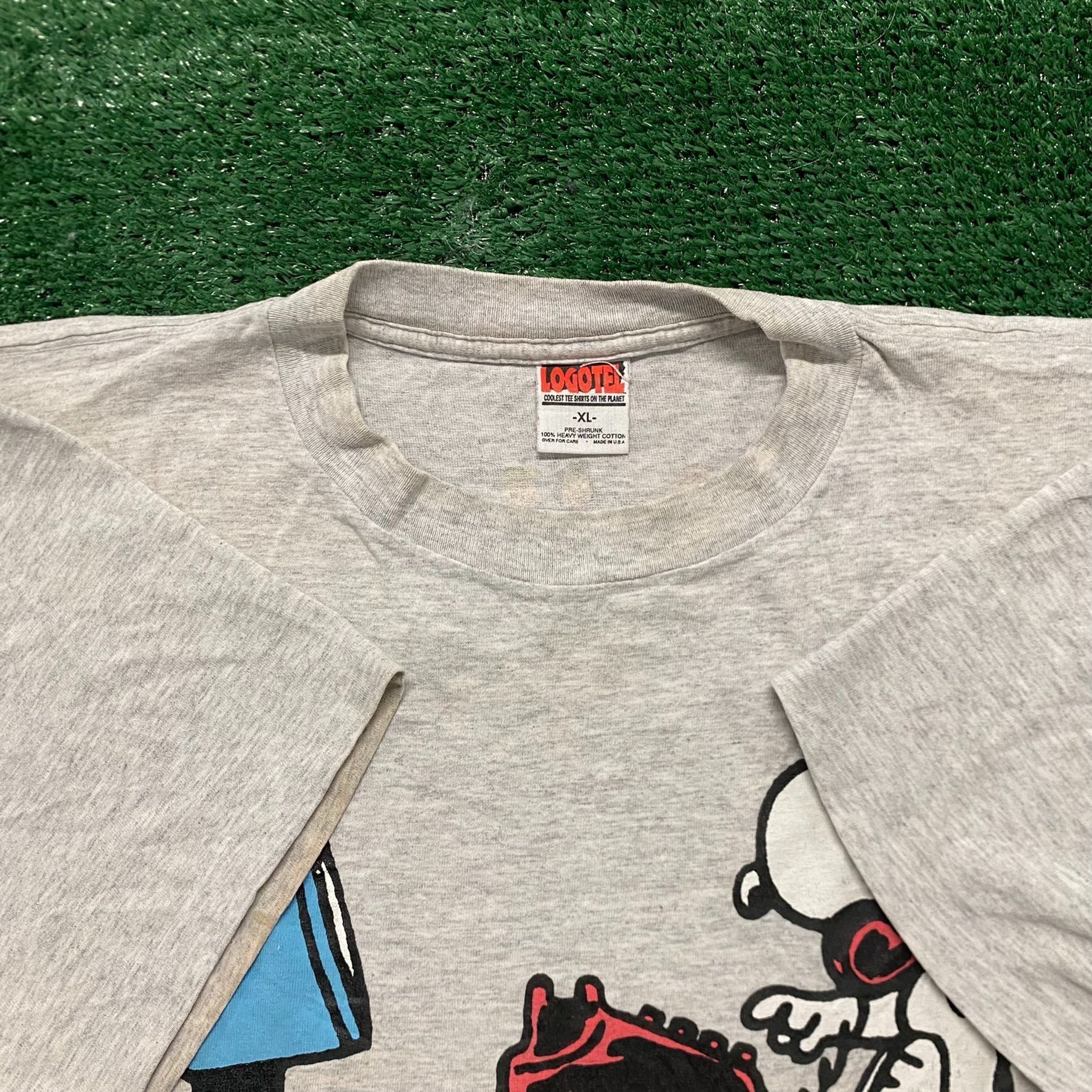 Peanuts Rare Vintage 90s Peanuts Snoopy Single Stitch Comic T-Shirt Size US XL / EU 56 / 4 - 3 Thumbnail