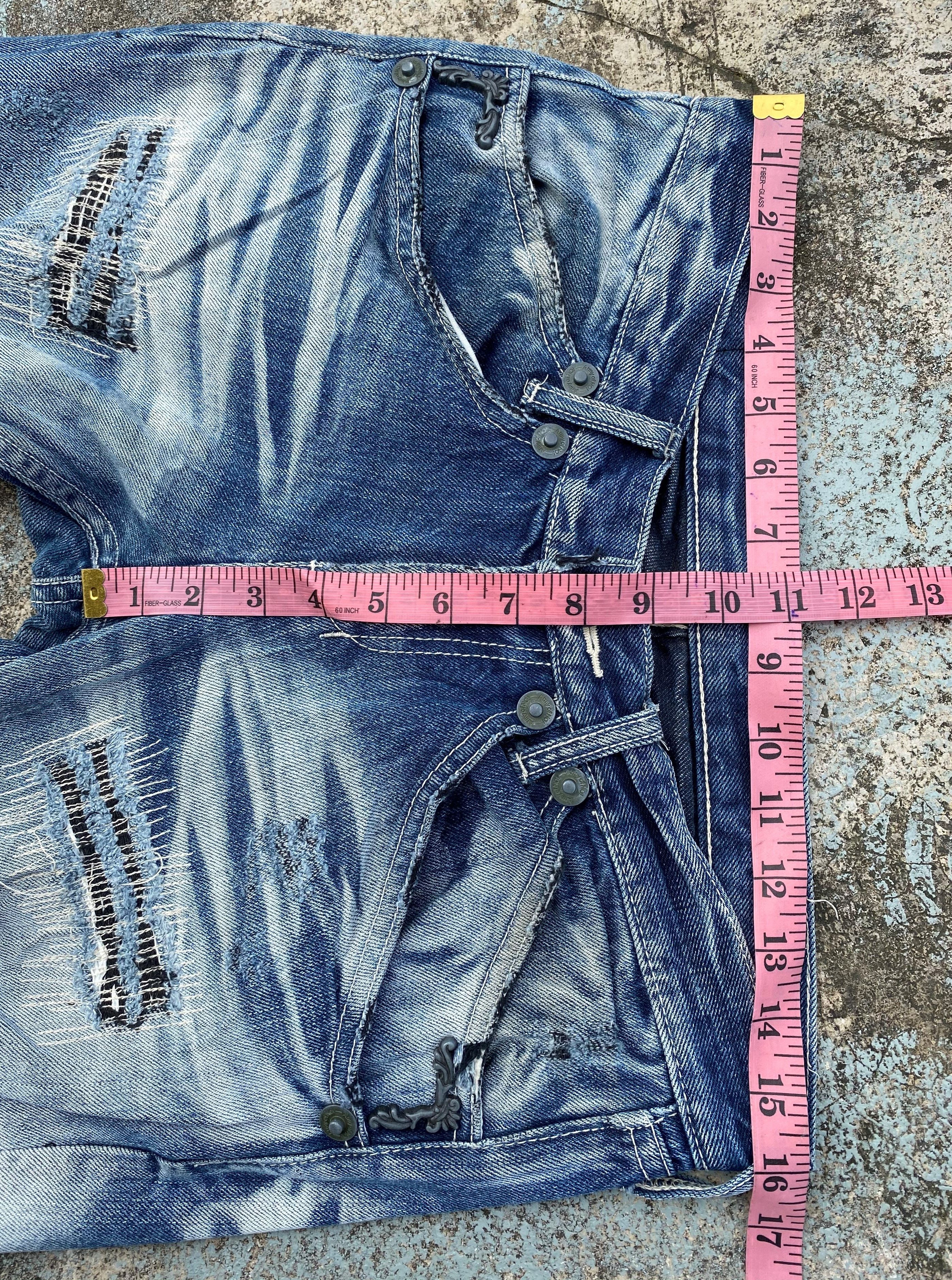 Japanese Brand RARE🔥Japanese Brands Skulls Hardcore Distressed Flare Jeans Size US 32 / EU 48 - 15 Thumbnail
