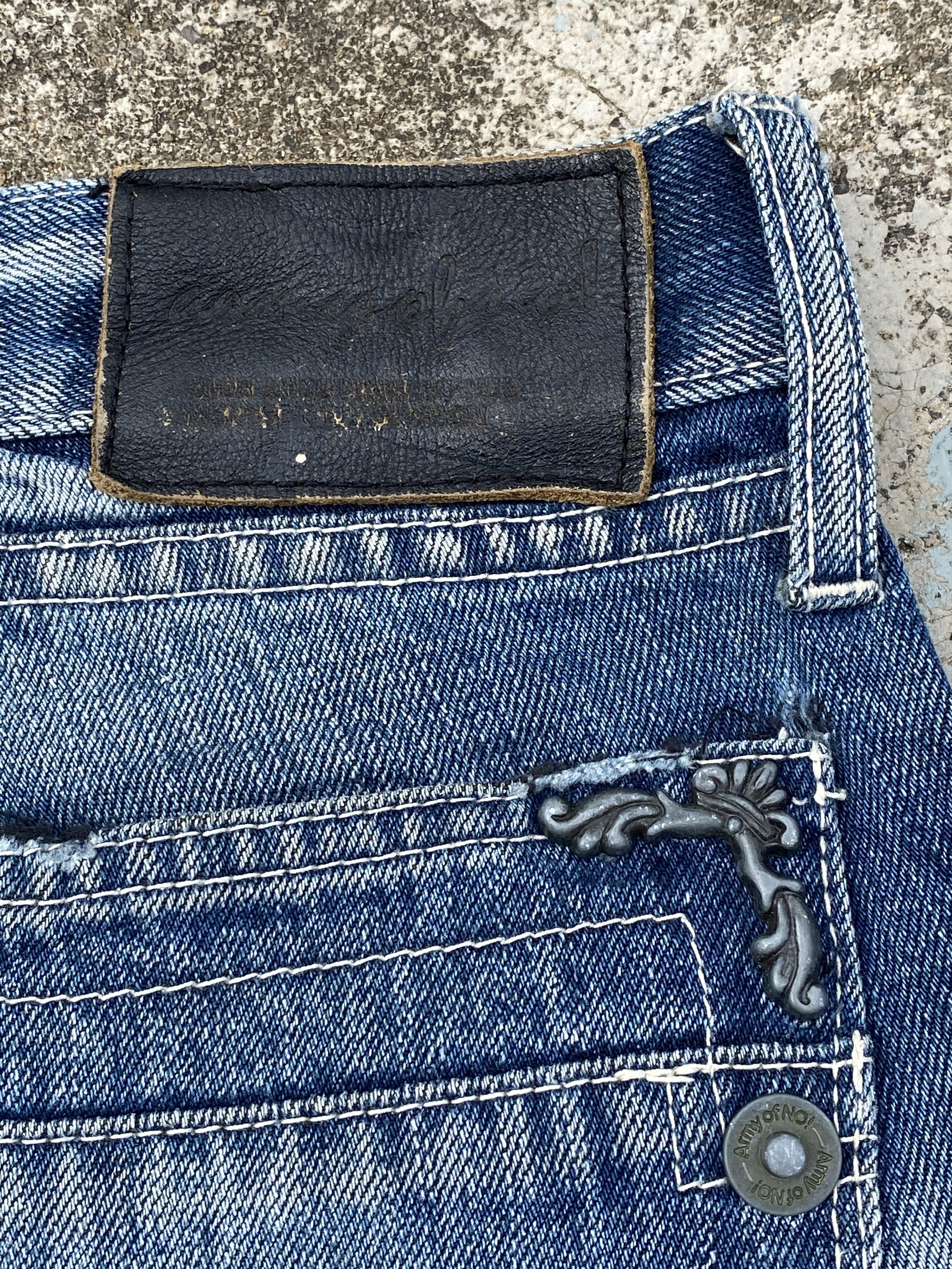 Japanese Brand RARE🔥Japanese Brands Skulls Hardcore Distressed Flare Jeans Size US 32 / EU 48 - 12 Thumbnail