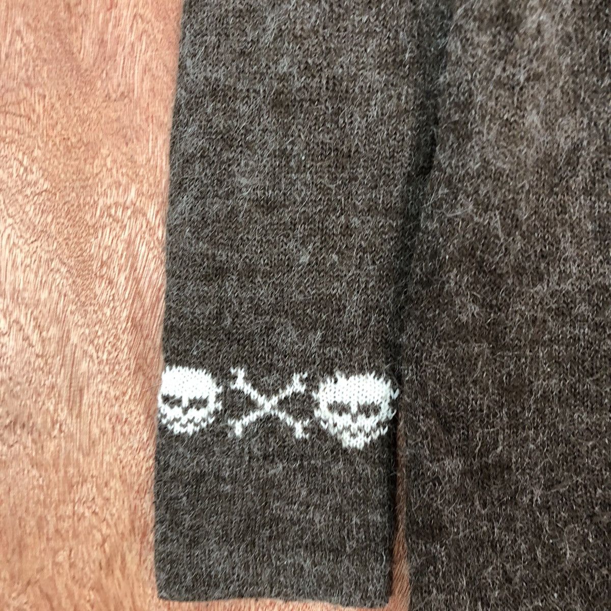 Homespun Knitwear × Japanese Brand Mouth Valley skull mohair Brown Long Knitwear #c581 Size M / US 6-8 / IT 42-44 - 6 Thumbnail
