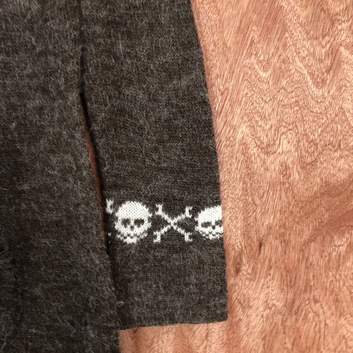 Homespun Knitwear × Japanese Brand Mouth Valley skull mohair Brown Long Knitwear #c581 Size M / US 6-8 / IT 42-44 - 4 Thumbnail