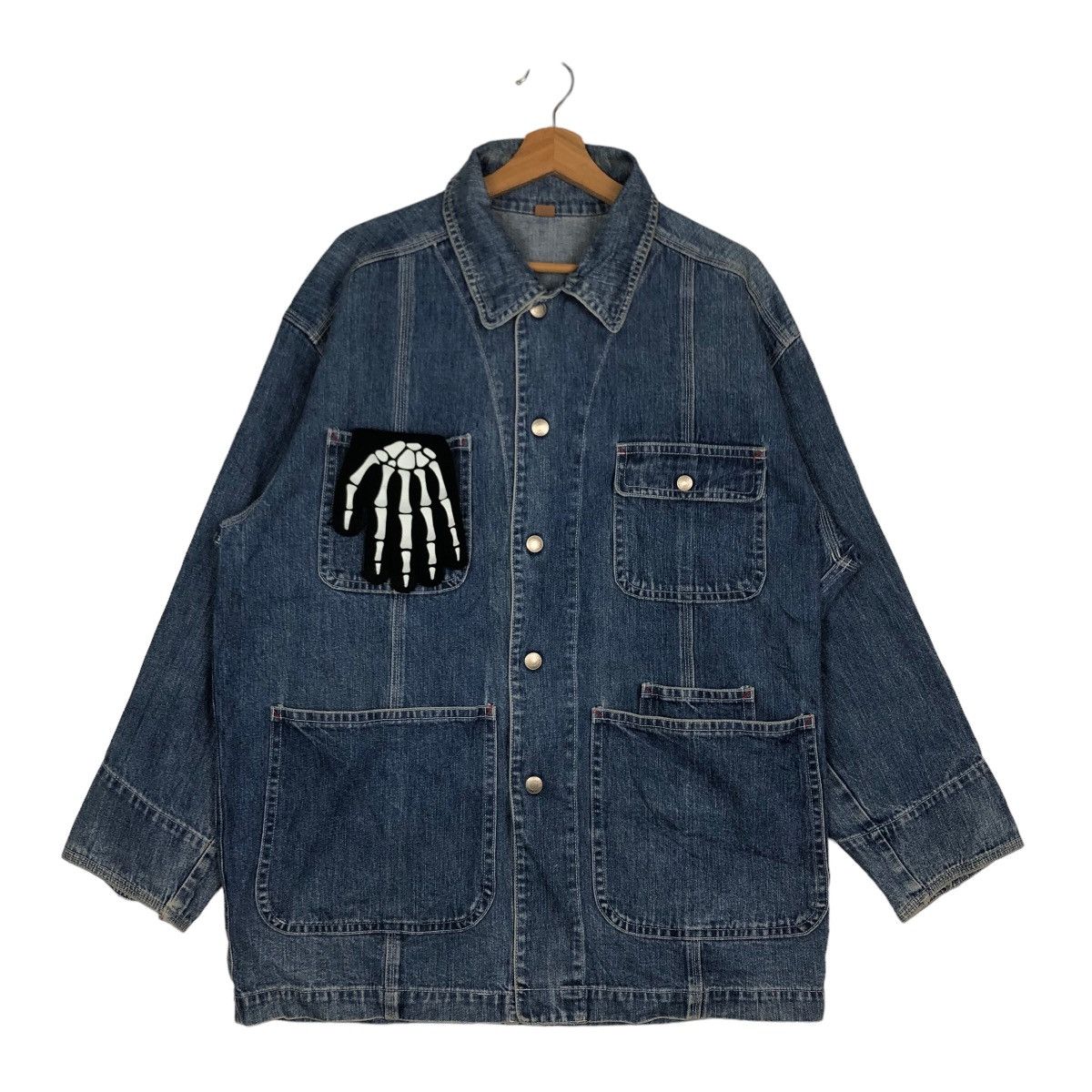 Japanese Brand VINTAGE DENIM CHORE WORK JACKET RUFFHEWN INSPIRE RAFF SIMONS Size US S / EU 44-46 / 1 - 1 Thumbnail