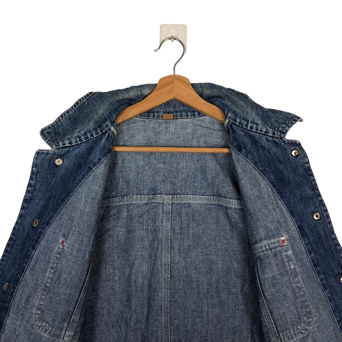Japanese Brand VINTAGE DENIM CHORE WORK JACKET RUFFHEWN INSPIRE RAFF SIMONS Size US S / EU 44-46 / 1 - 10 Thumbnail