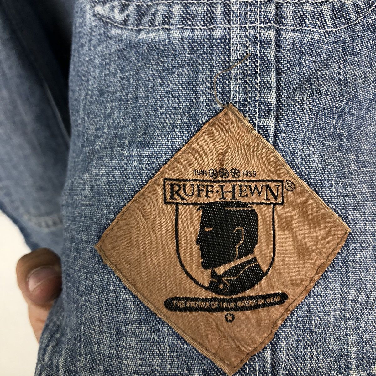 Japanese Brand VINTAGE DENIM CHORE WORK JACKET RUFFHEWN INSPIRE RAFF SIMONS Size US S / EU 44-46 / 1 - 13 Thumbnail