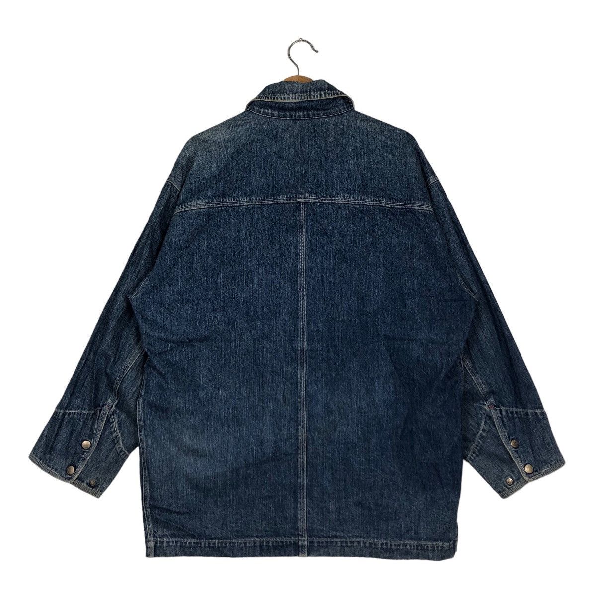 Japanese Brand VINTAGE DENIM CHORE WORK JACKET RUFFHEWN INSPIRE RAFF SIMONS Size US S / EU 44-46 / 1 - 7 Thumbnail