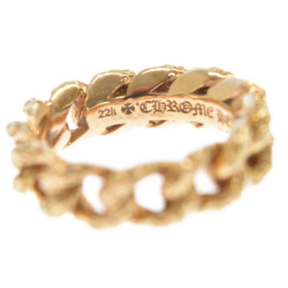 image of Chrome Hearts Cuban Link Gold Ring, Men's