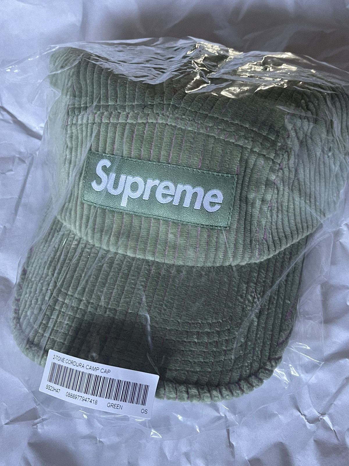 Supreme 2-Tone Corduroy Camp Cap GreenSupreme 2-Tone Corduroy Camp