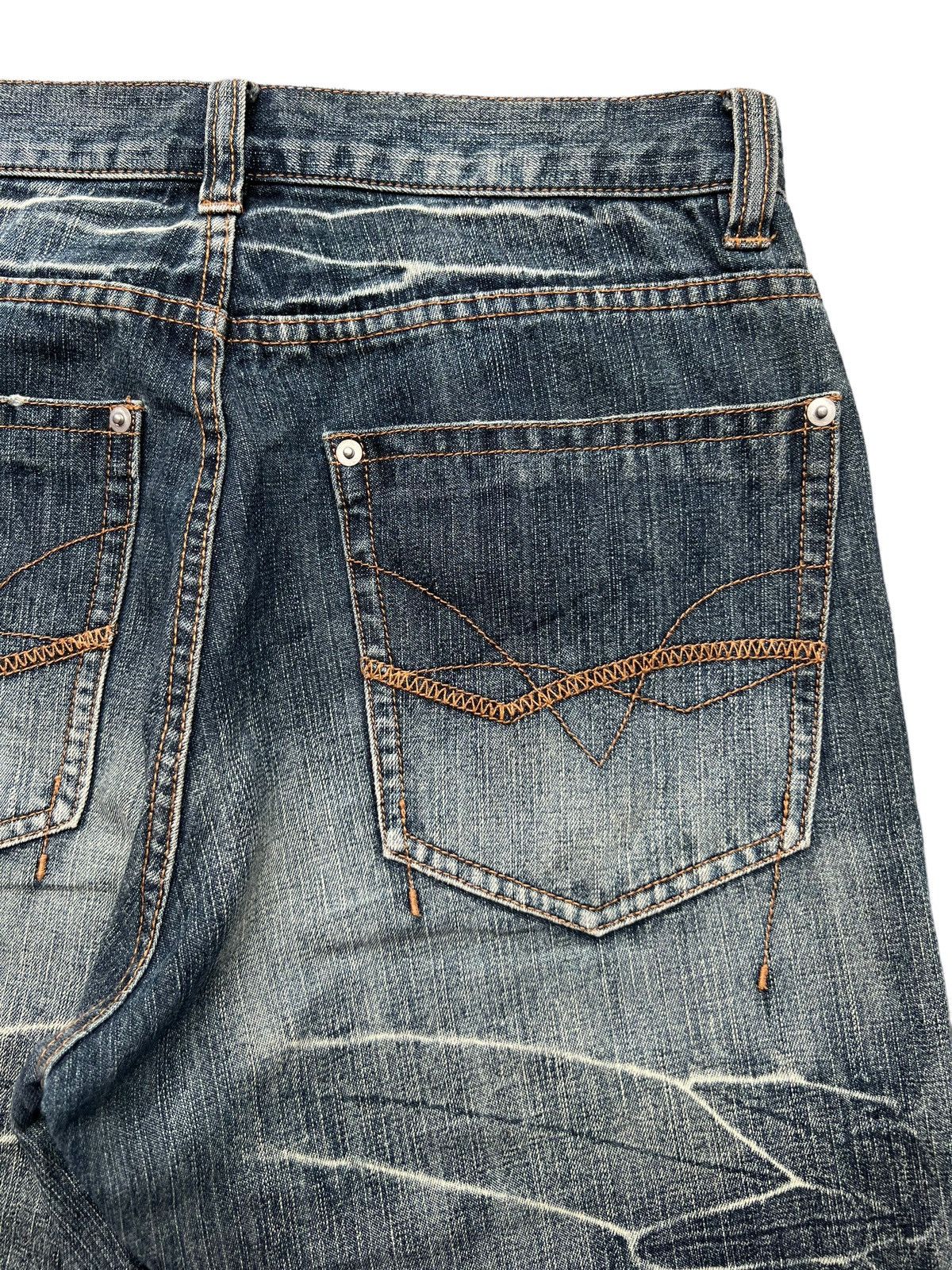 Japanese Brand 1 Homme Japan Distressed Gothic Flare Denim Jeans 32x32.5 Size US 30 / EU 46 - 16 Thumbnail