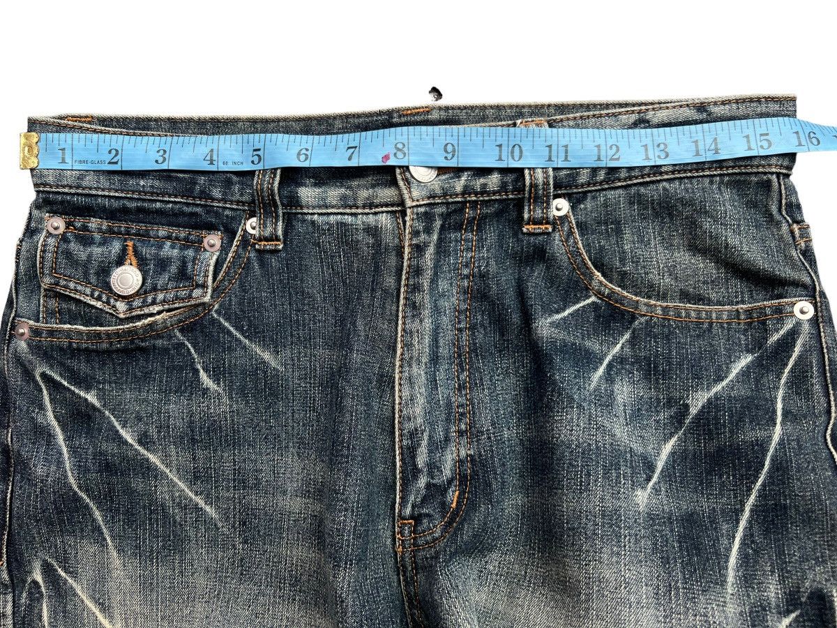 Japanese Brand 1 Homme Japan Distressed Gothic Flare Denim Jeans 32x32.5 Size US 30 / EU 46 - 21 Thumbnail