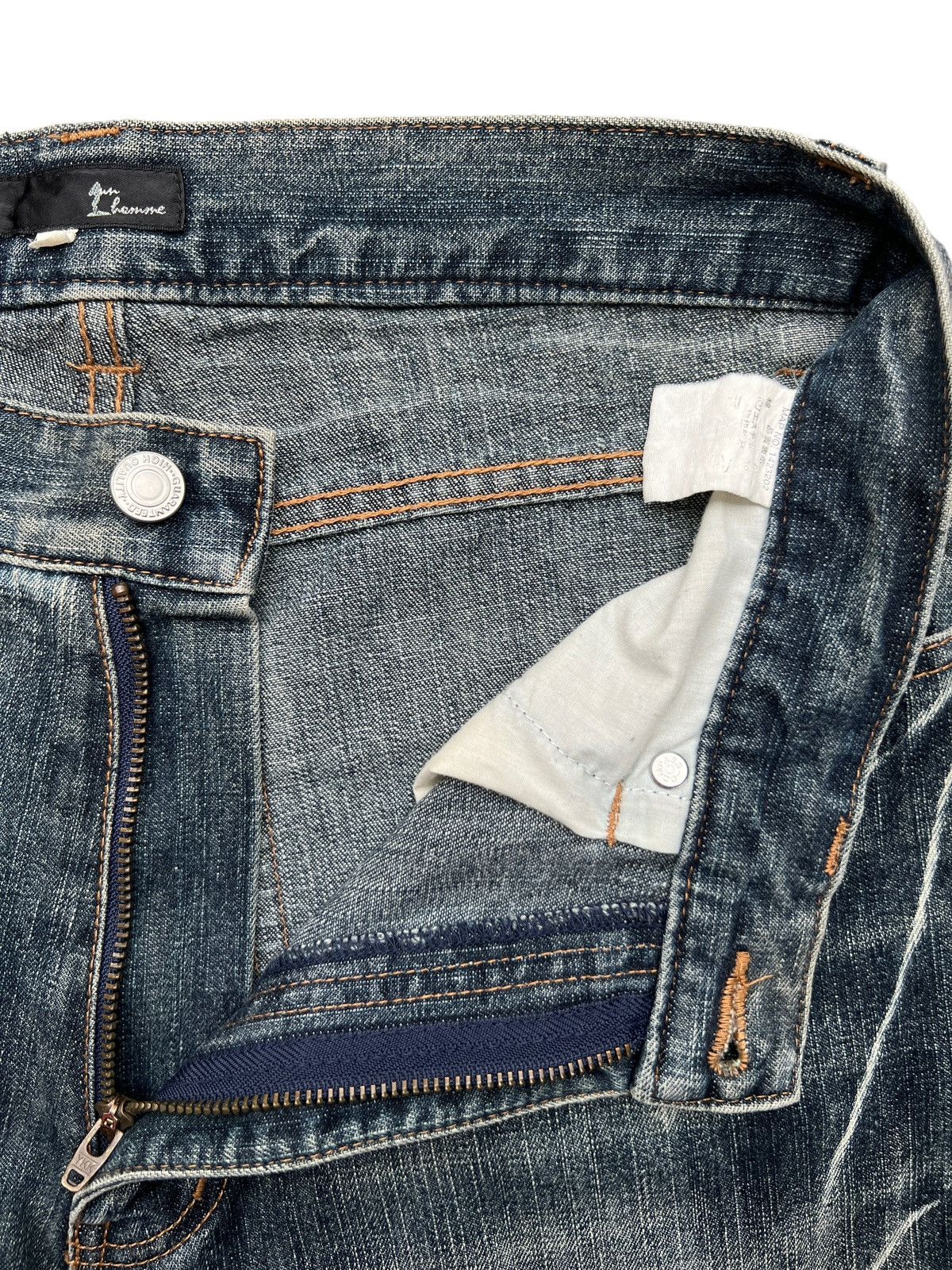 Japanese Brand 1 Homme Japan Distressed Gothic Flare Denim Jeans 32x32.5 Size US 30 / EU 46 - 18 Thumbnail