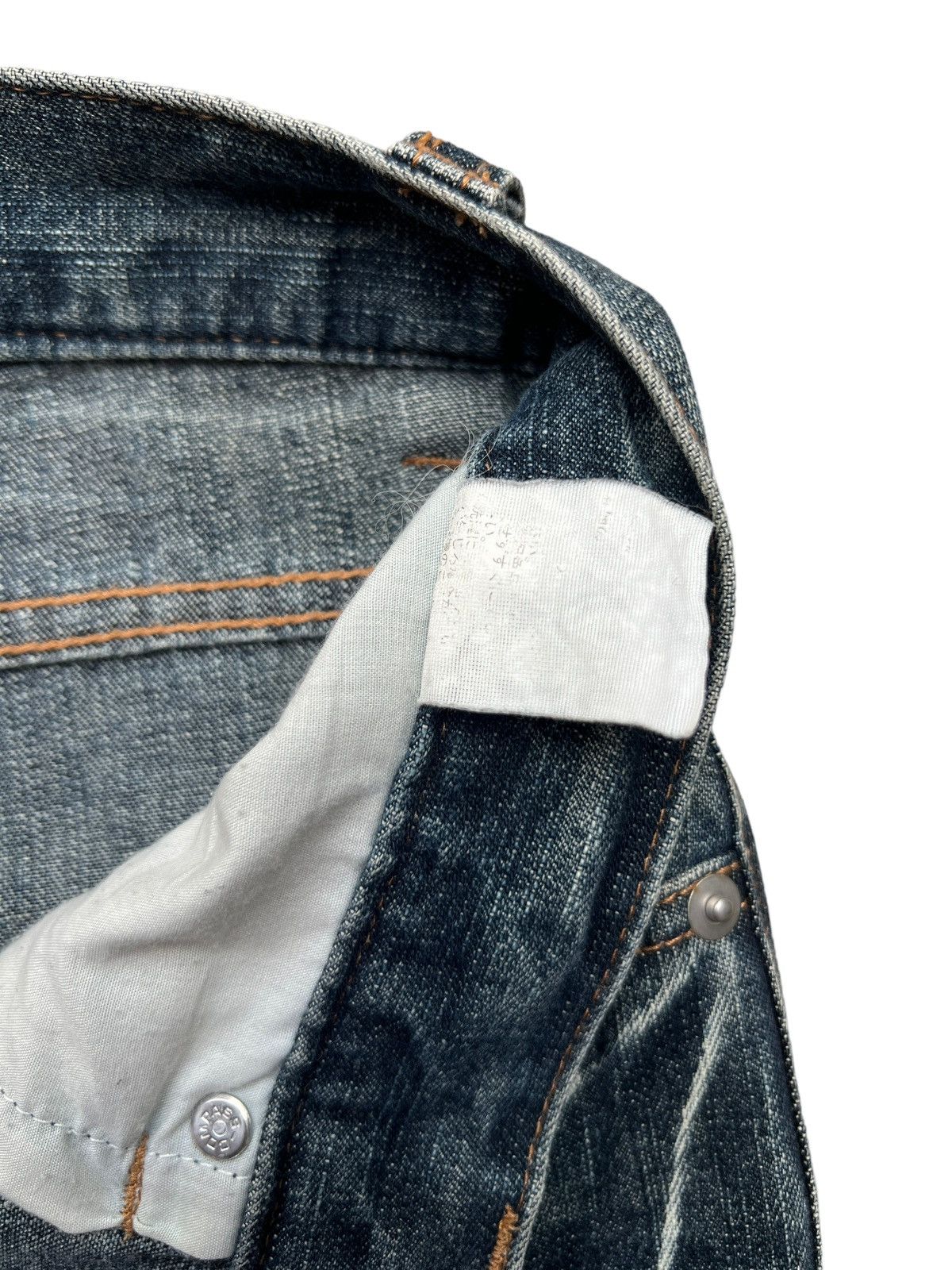Japanese Brand 1 Homme Japan Distressed Gothic Flare Denim Jeans 32x32.5 Size US 30 / EU 46 - 20 Thumbnail