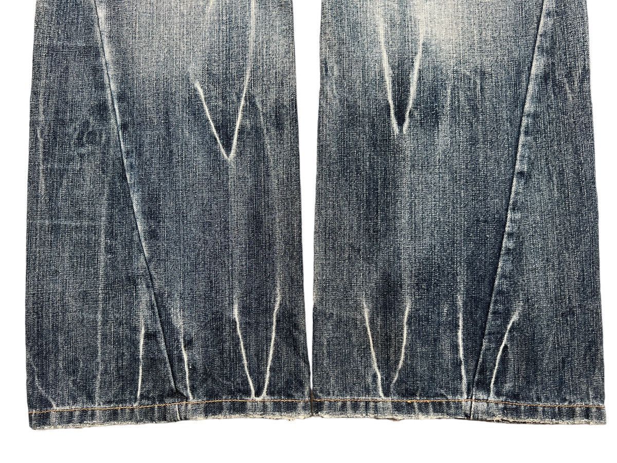 Japanese Brand 1 Homme Japan Distressed Gothic Flare Denim Jeans 32x32.5 Size US 30 / EU 46 - 7 Thumbnail
