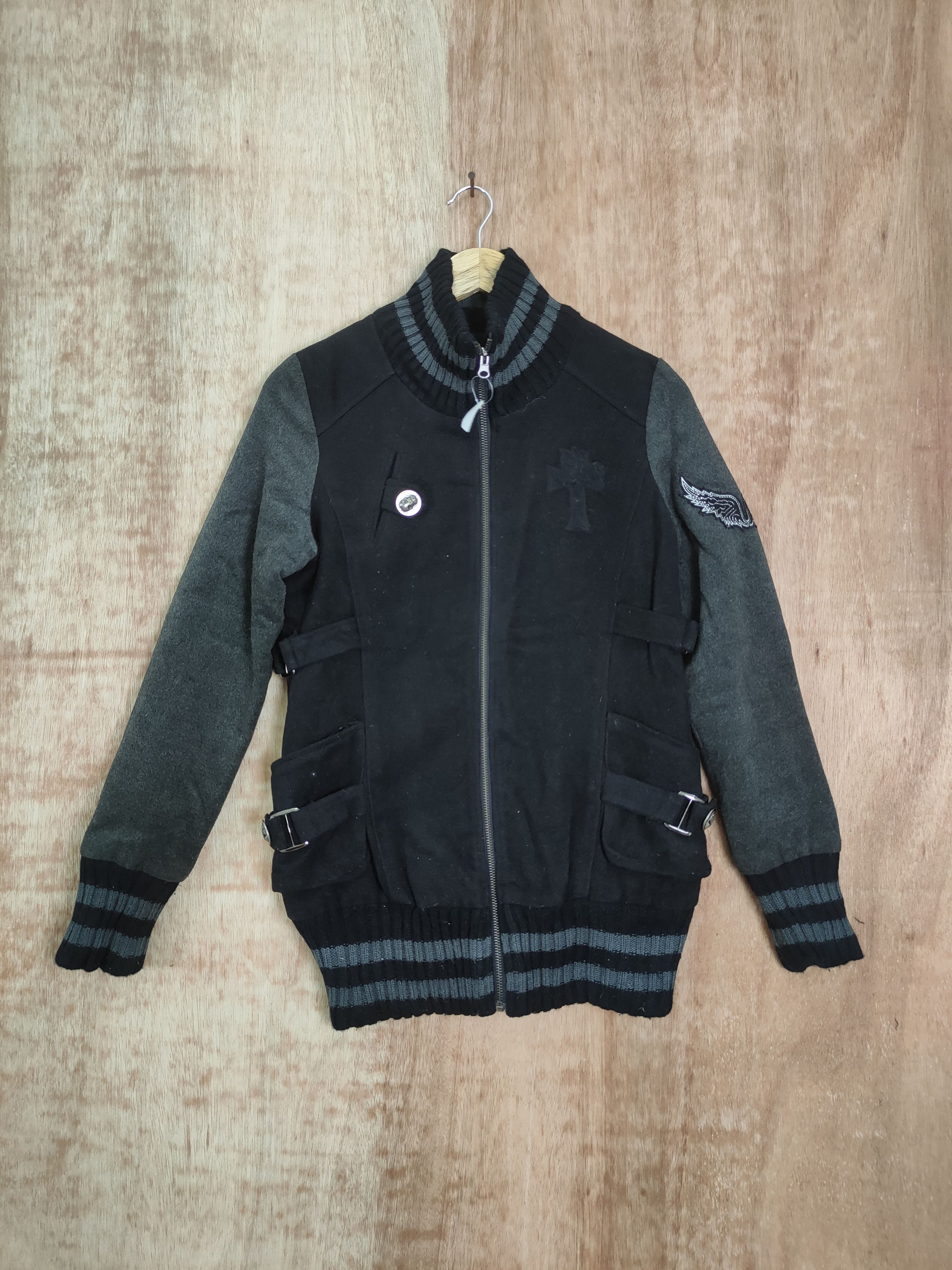 Japanese Brand UDA varsity skull black sweater vintage #4211 Size S / US 4 / IT 40 - 1 Thumbnail