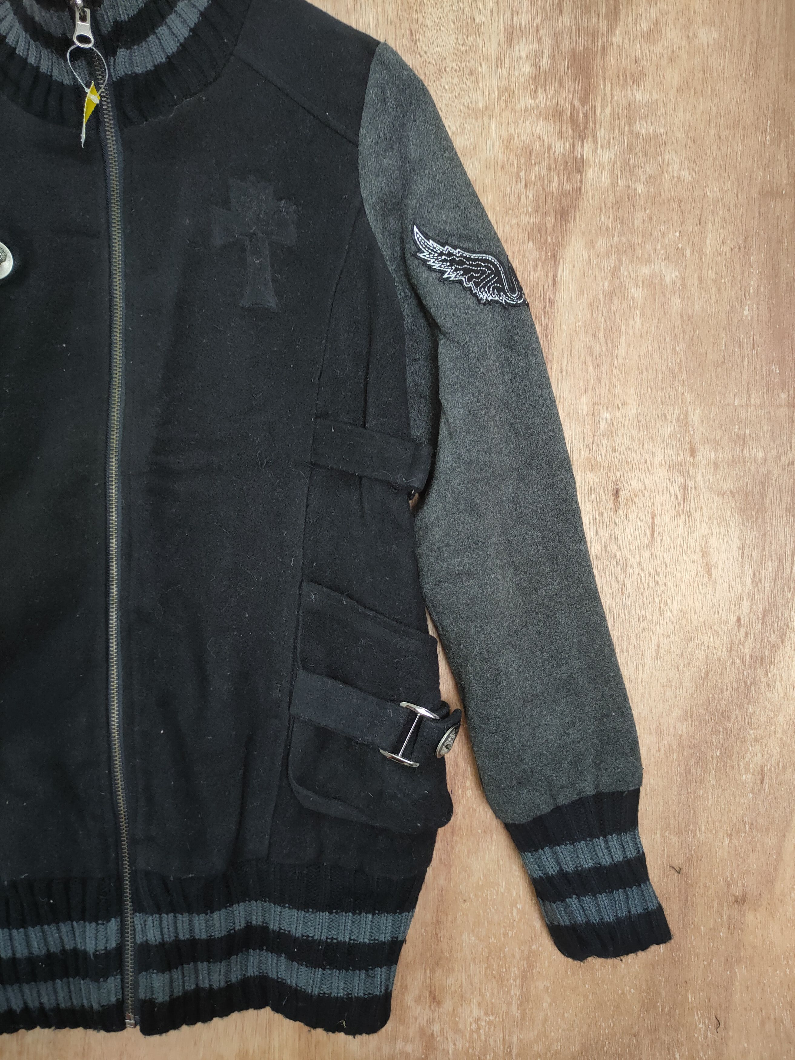 Japanese Brand UDA varsity skull black sweater vintage #4211 Size S / US 4 / IT 40 - 3 Thumbnail