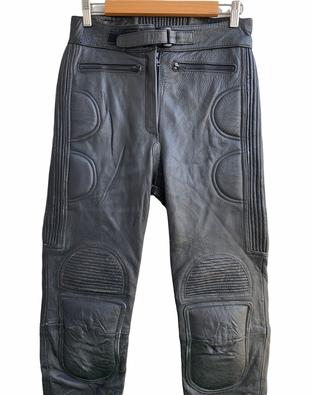 Genuine Leather Vintage Retro Japanese Brand Biker Leather Pants Size US 30 / EU 46 - 7 Thumbnail