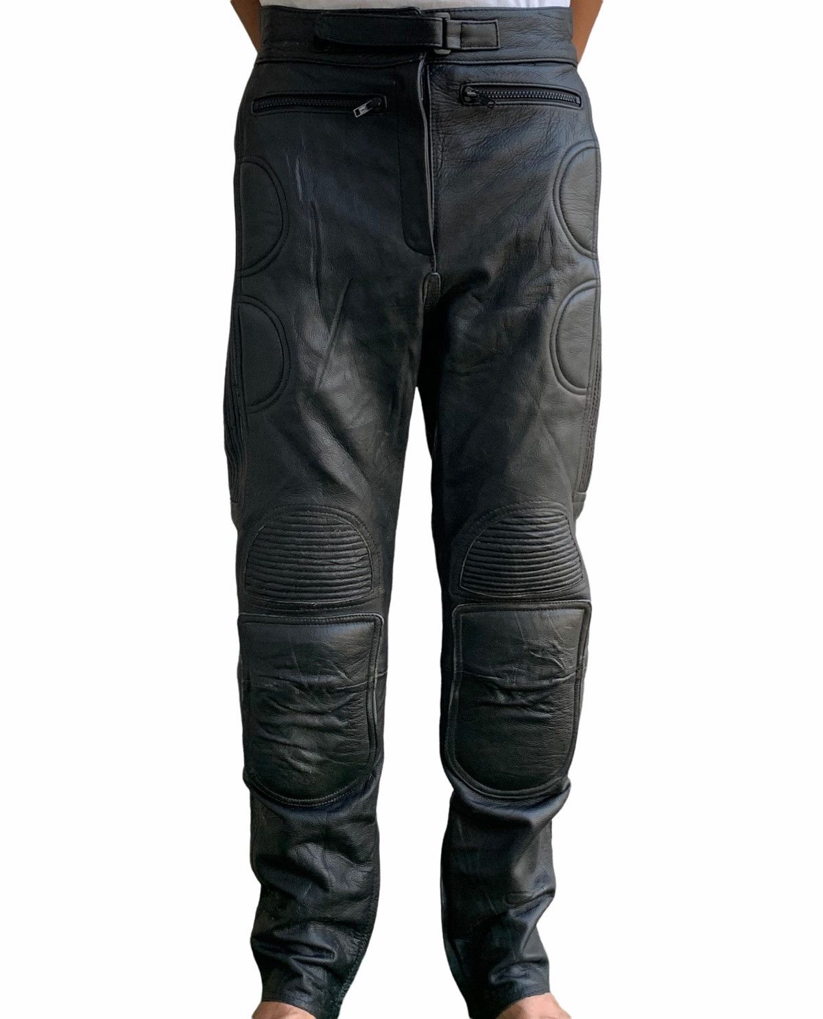 Genuine Leather Vintage Retro Japanese Brand Biker Leather Pants Size US 30 / EU 46 - 3 Thumbnail