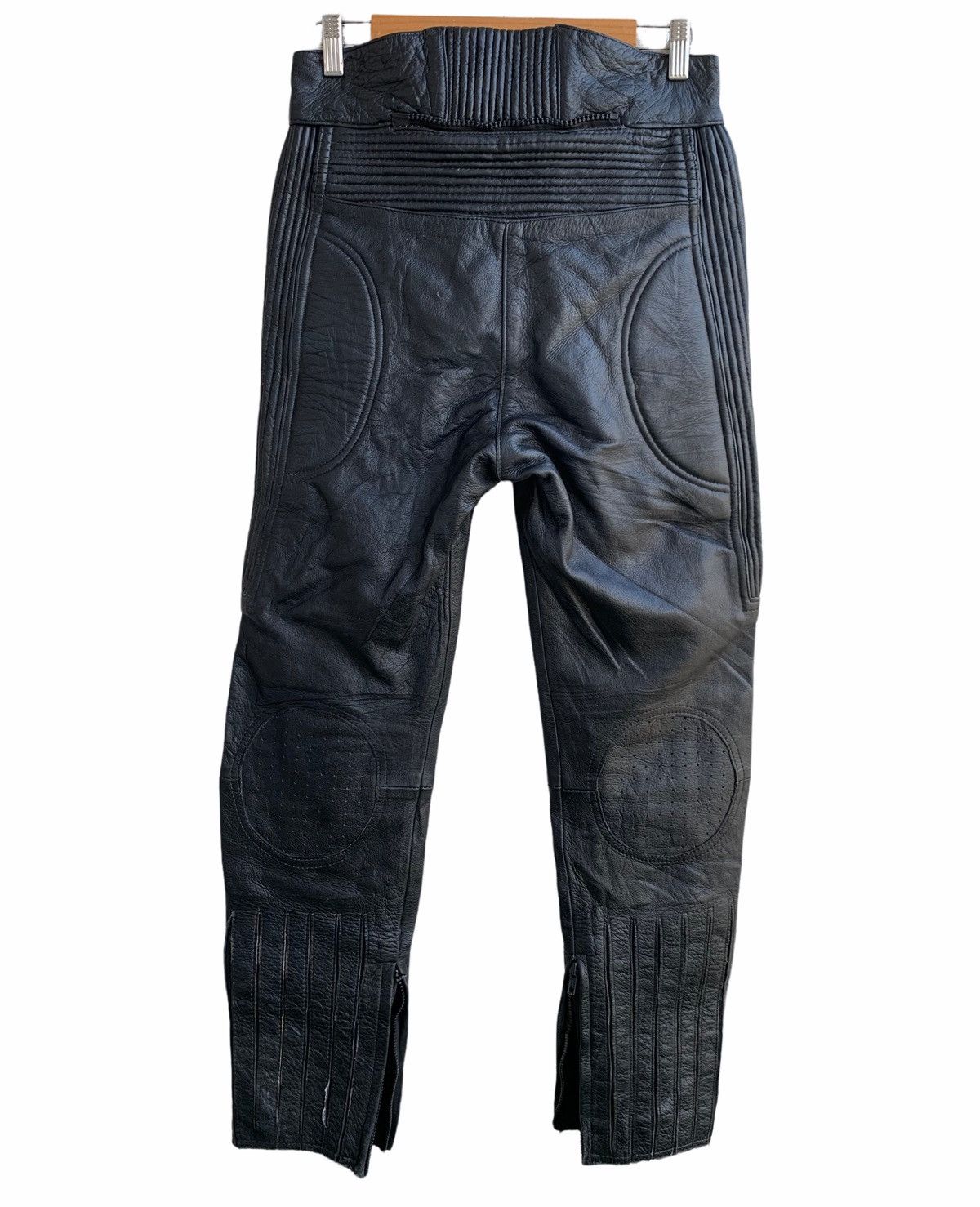 Genuine Leather Vintage Retro Japanese Brand Biker Leather Pants Size US 30 / EU 46 - 2 Thumbnail