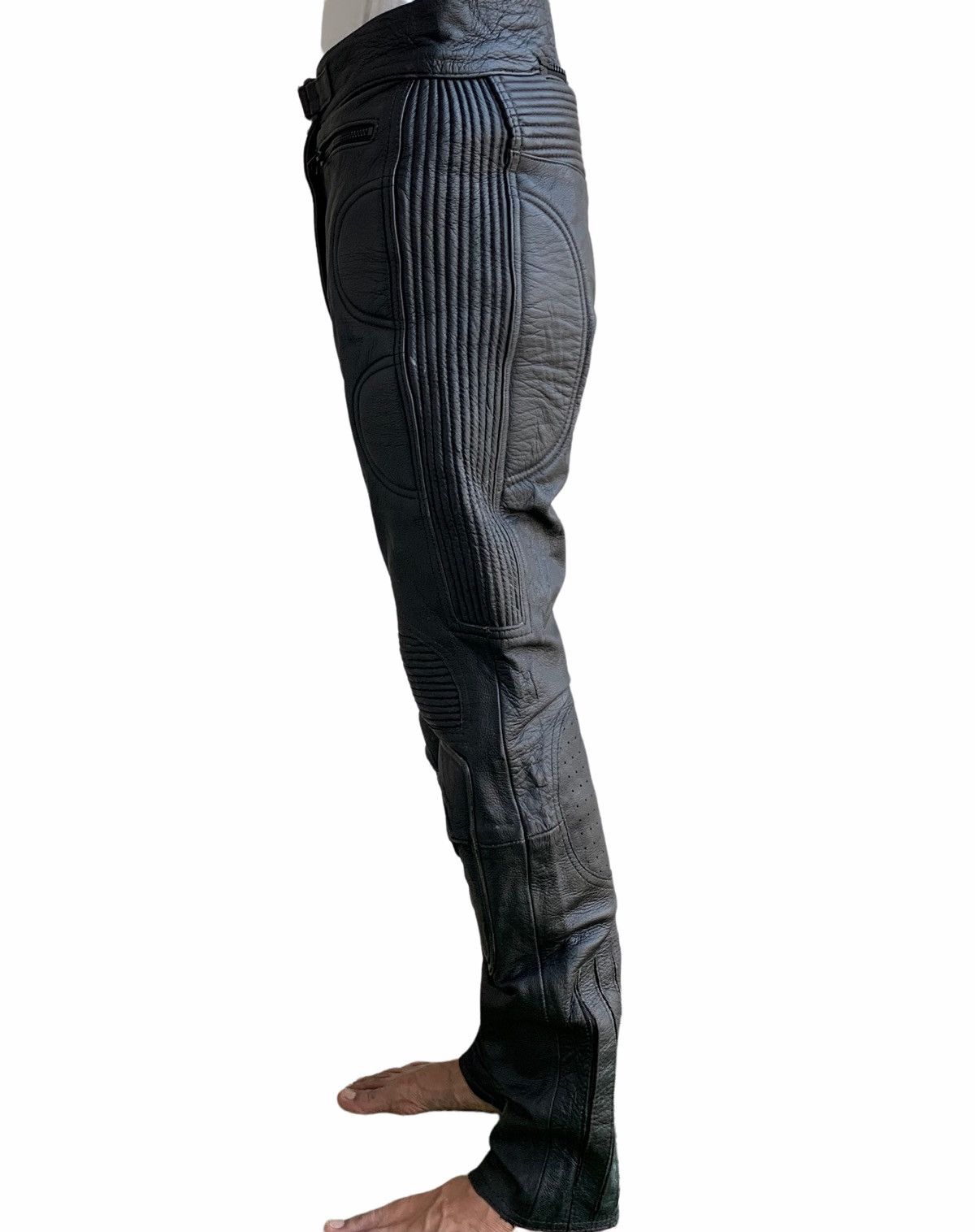 Genuine Leather Vintage Retro Japanese Brand Biker Leather Pants Size US 30 / EU 46 - 5 Thumbnail