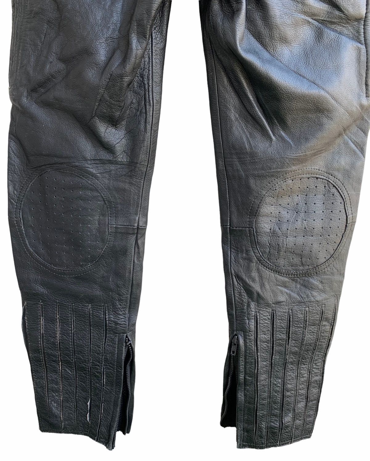 Genuine Leather Vintage Retro Japanese Brand Biker Leather Pants Size US 30 / EU 46 - 10 Thumbnail