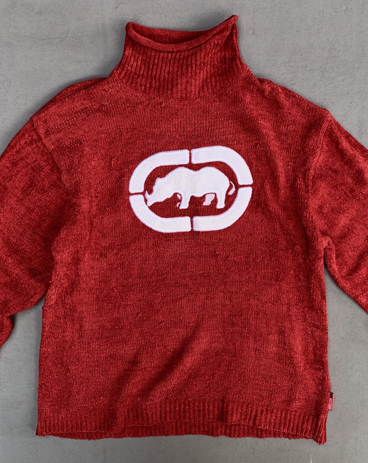 Ecko Unltd. Echo Crisp Embroidered Big Logo Turtle Neck Knitwear Size US L / EU 52-54 / 3 - 3 Thumbnail