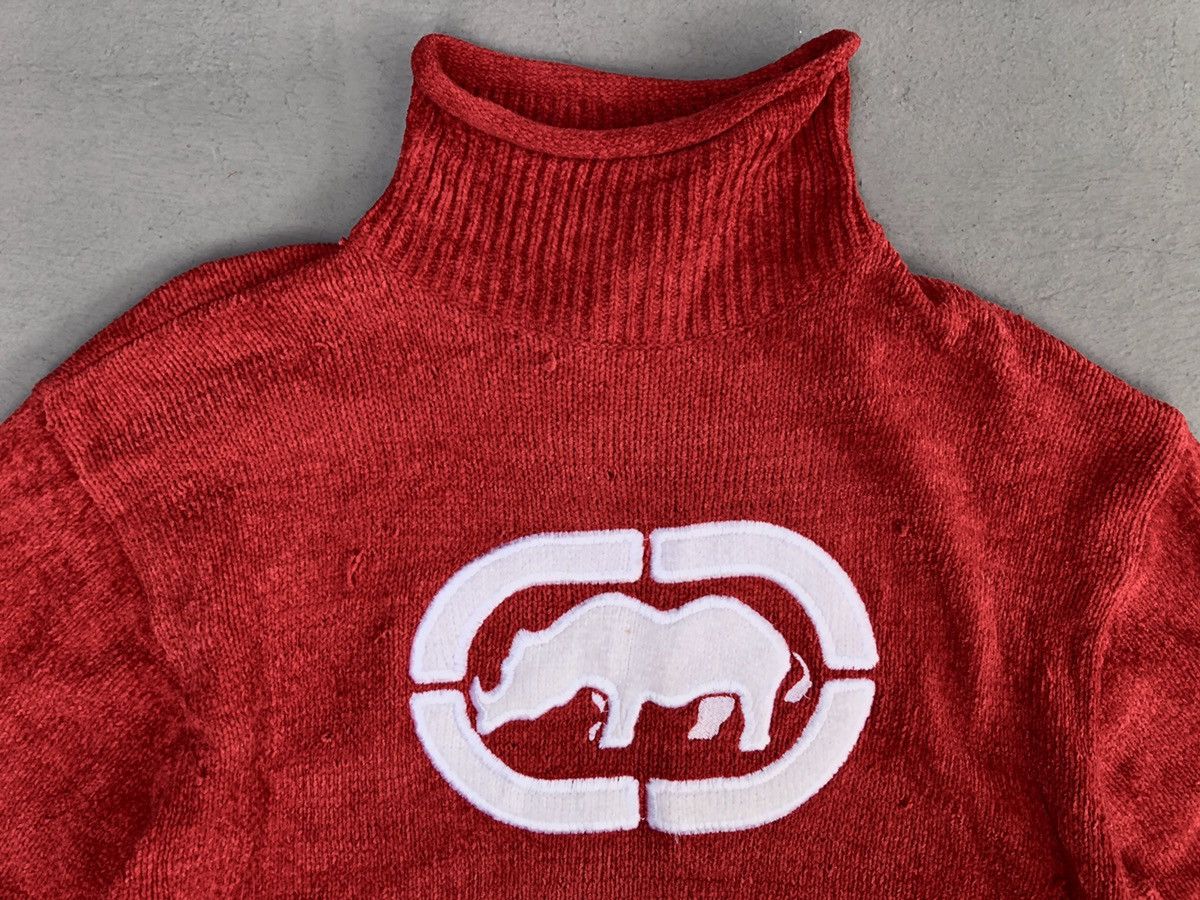 Ecko Unltd. Echo Crisp Embroidered Big Logo Turtle Neck Knitwear Size US L / EU 52-54 / 3 - 1 Thumbnail