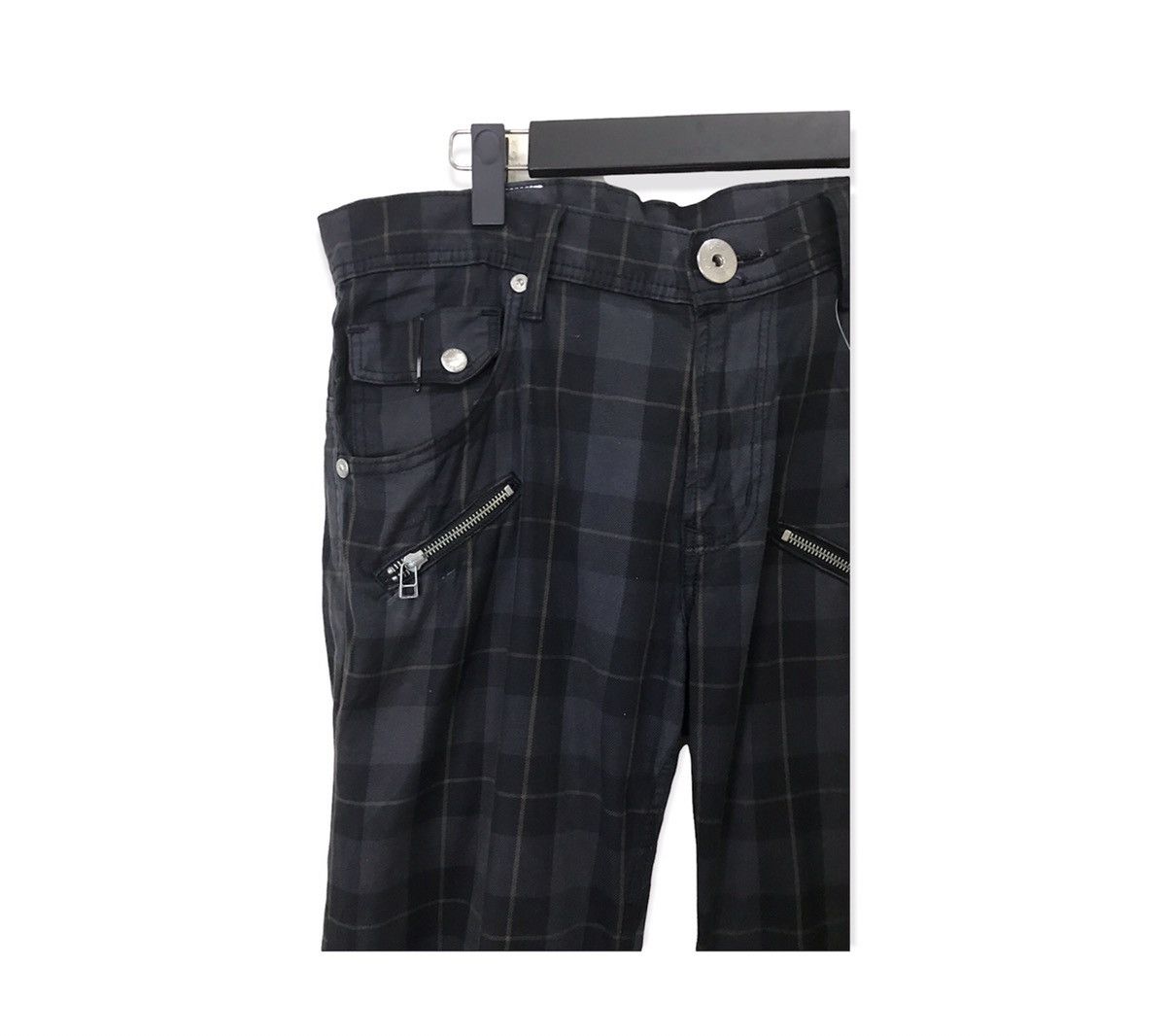 Lee Lee Cowboy Plaid Tartan Design Quarter Buckle Back Pant Size US 34 / EU 50 - 5 Thumbnail