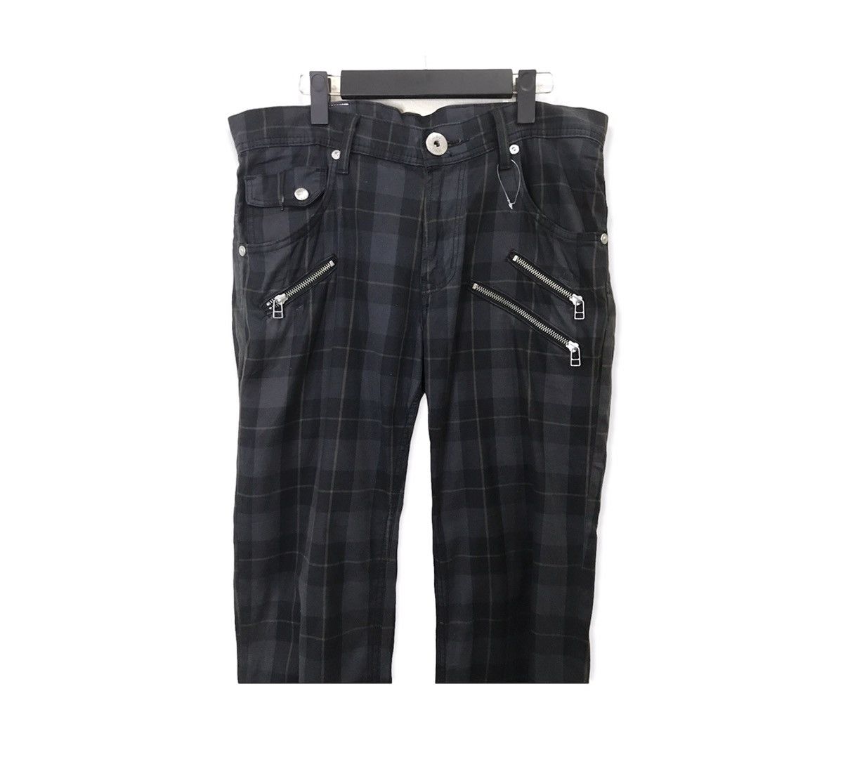 Lee Lee Cowboy Plaid Tartan Design Quarter Buckle Back Pant Size US 34 / EU 50 - 2 Thumbnail