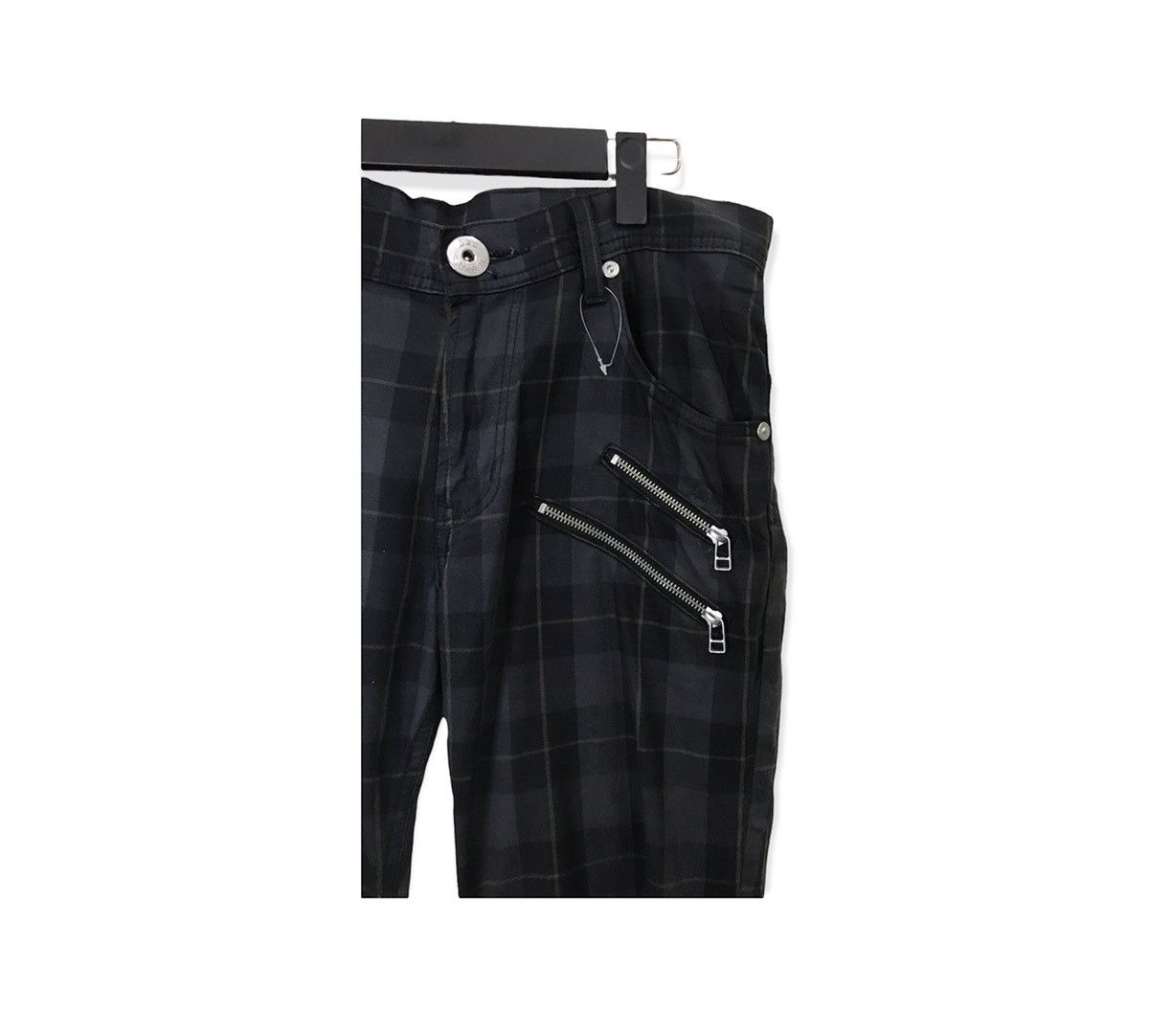 Lee Lee Cowboy Plaid Tartan Design Quarter Buckle Back Pant Size US 34 / EU 50 - 4 Thumbnail