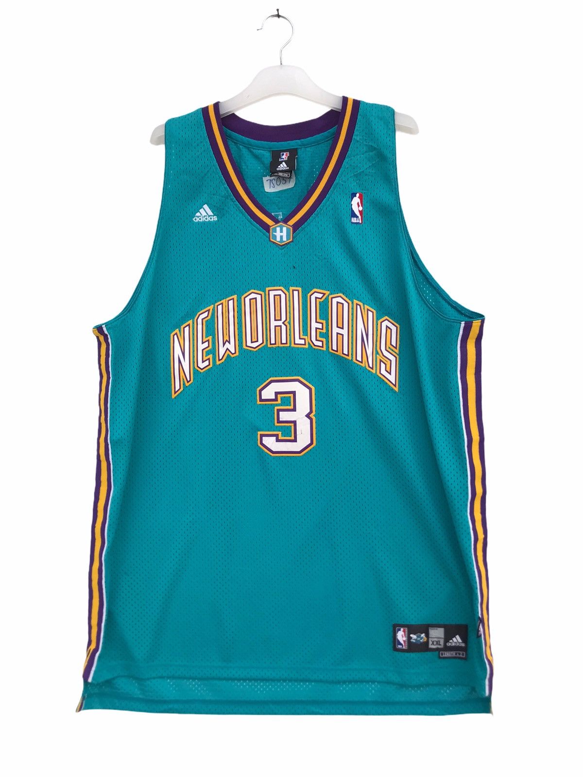 Chris Paul New Orleans Hornets Adidas NBA Medium Length +2 Jersey 2024 7993A 09 Clean