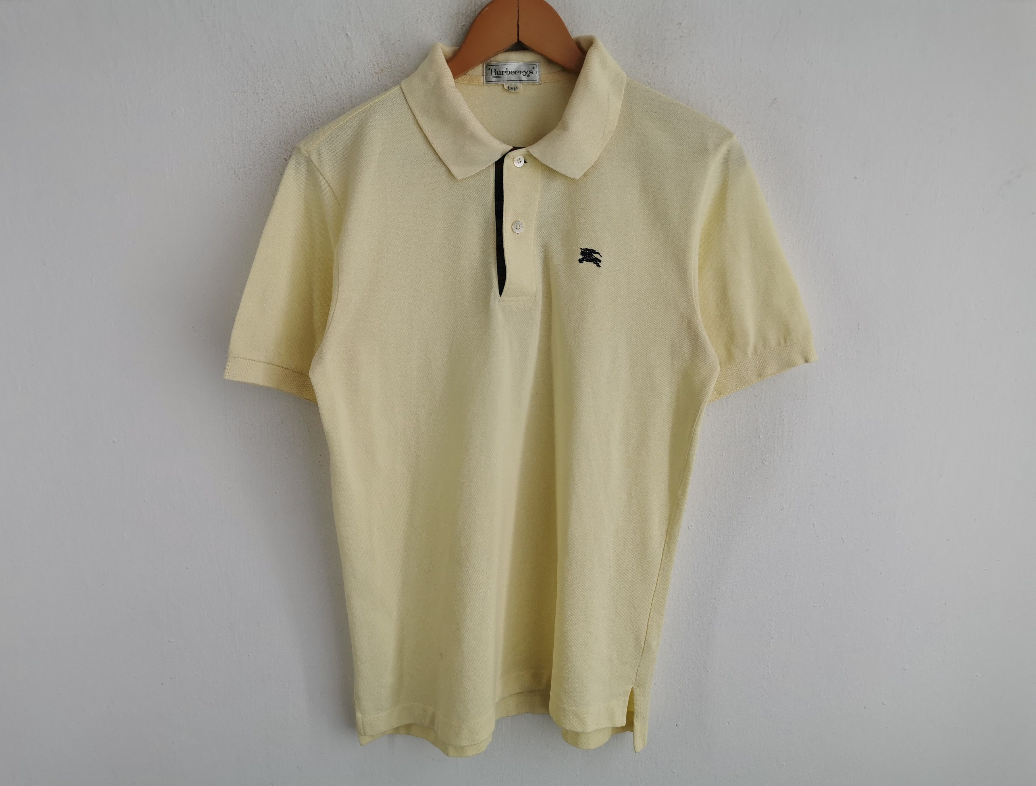 Vintage 90s Burberry Polo Shirt Made In Japan Size L