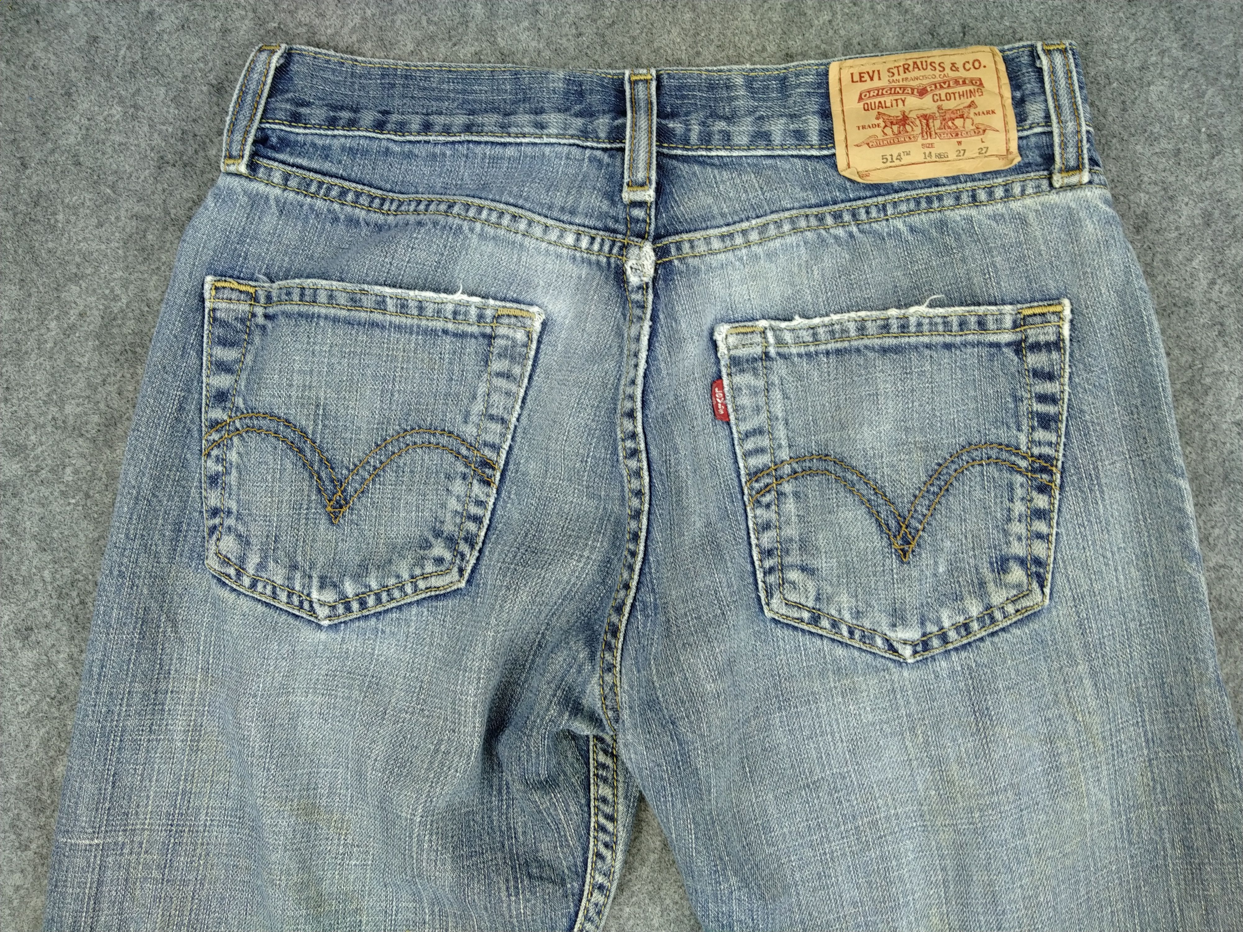 Levi's Distressed Vintage Levis 514 Slim Straight Denim 27x27 JN742 Size US 27 - 4 Thumbnail
