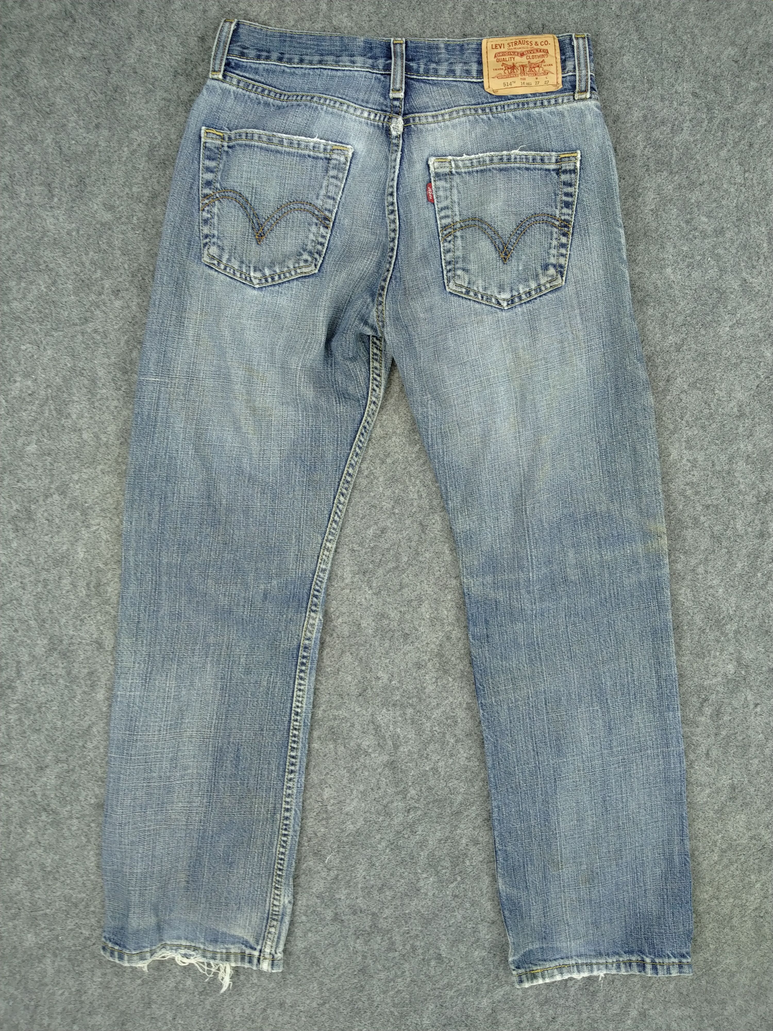 Levi's Distressed Vintage Levis 514 Slim Straight Denim 27x27 JN742 Size US 27 - 2 Thumbnail