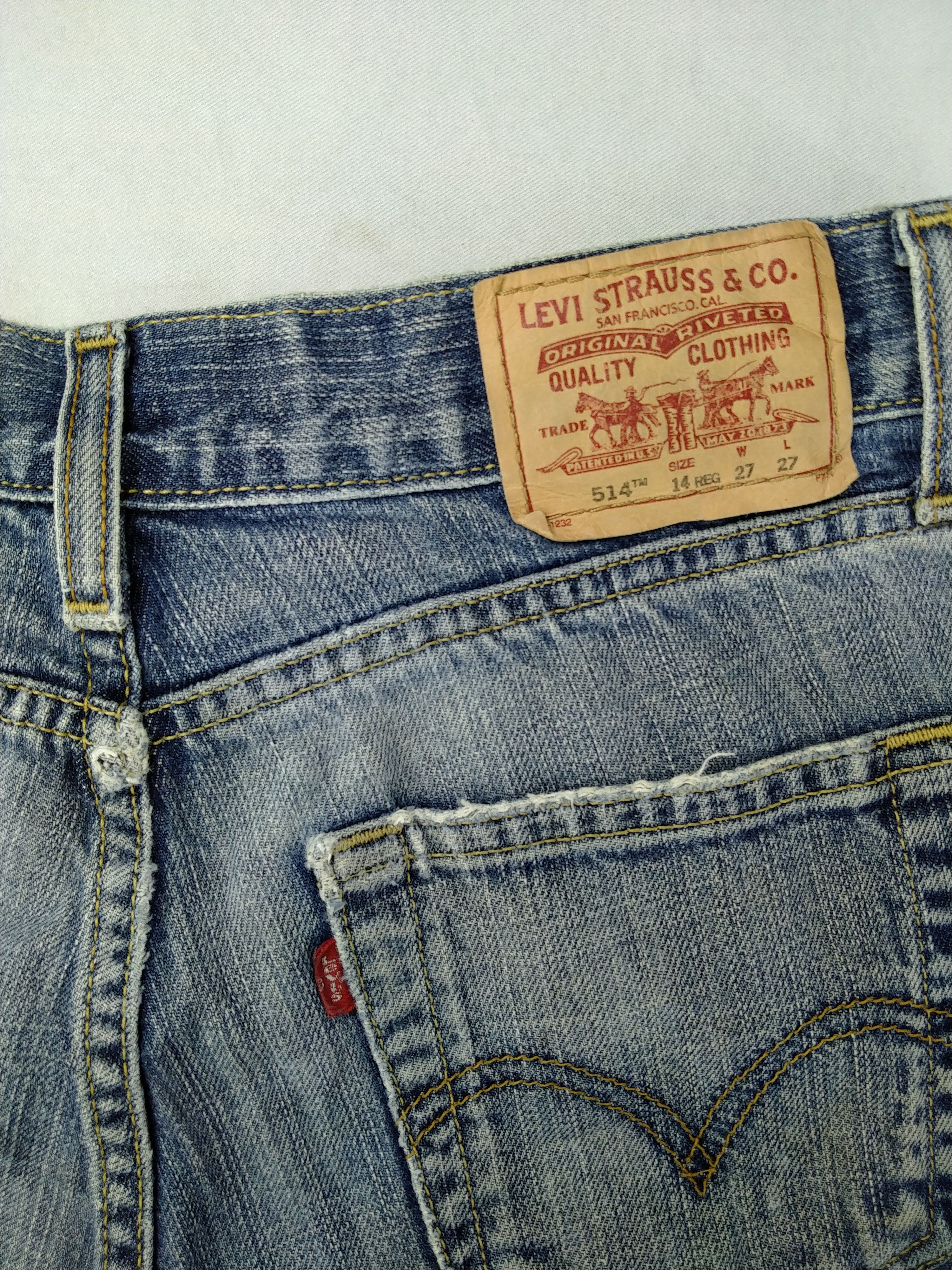 Levi's Distressed Vintage Levis 514 Slim Straight Denim 27x27 JN742 Size US 27 - 10 Thumbnail
