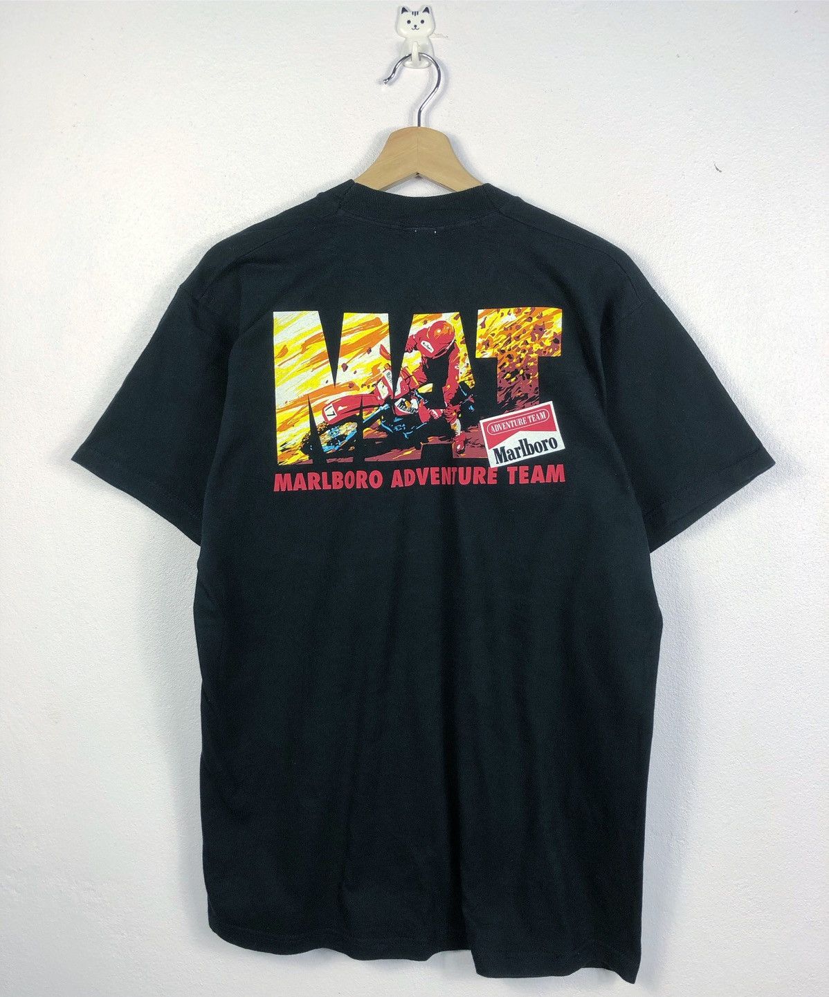image of Vintage Marlboro Adventure Team Tee Made In Usa in Black, Men's (Size Medium)