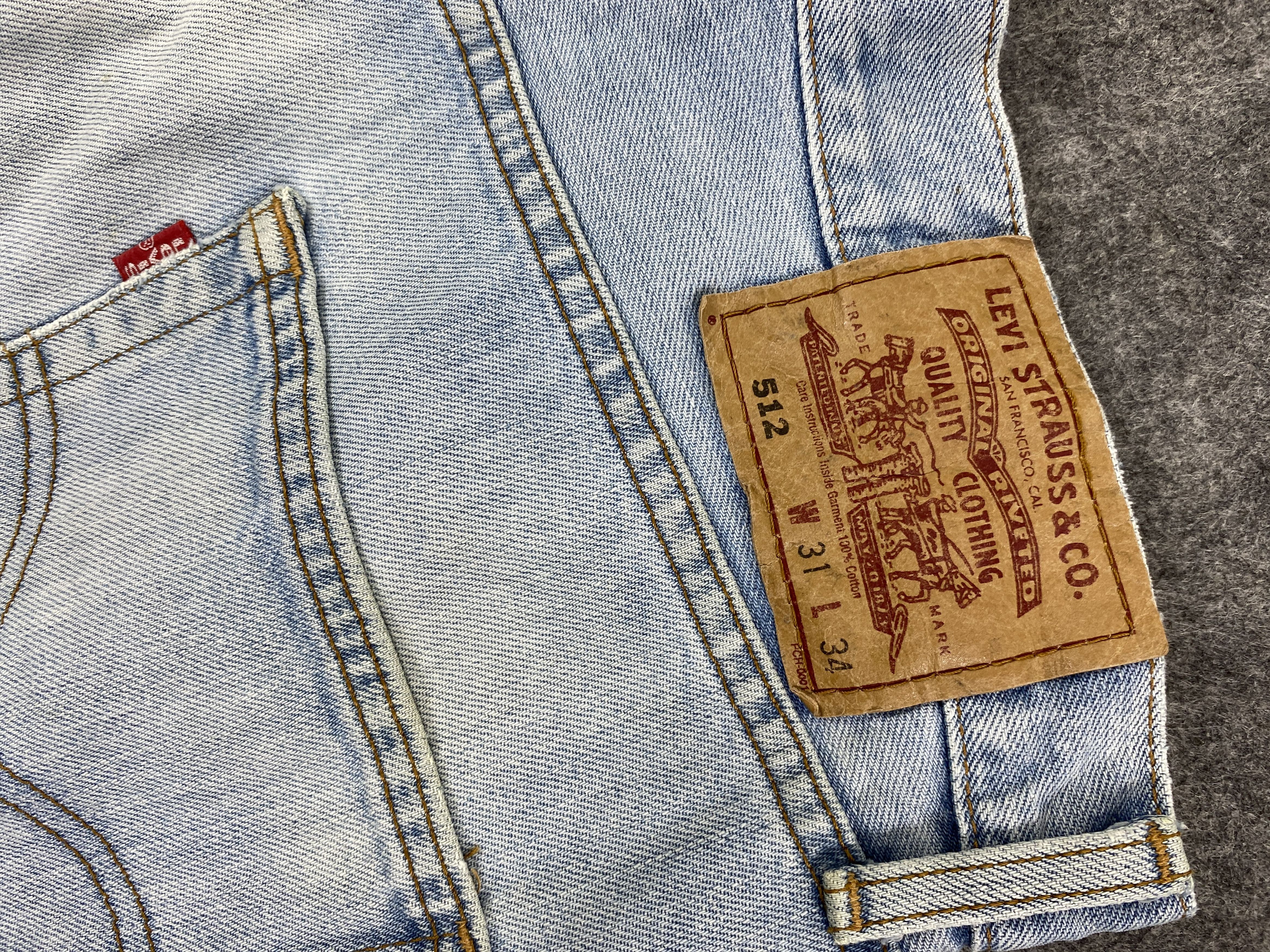 Levi's Light Blue Wash Vintage Levi's 512 31x28 Denim -JN2019 Size US 31 - 10 Thumbnail