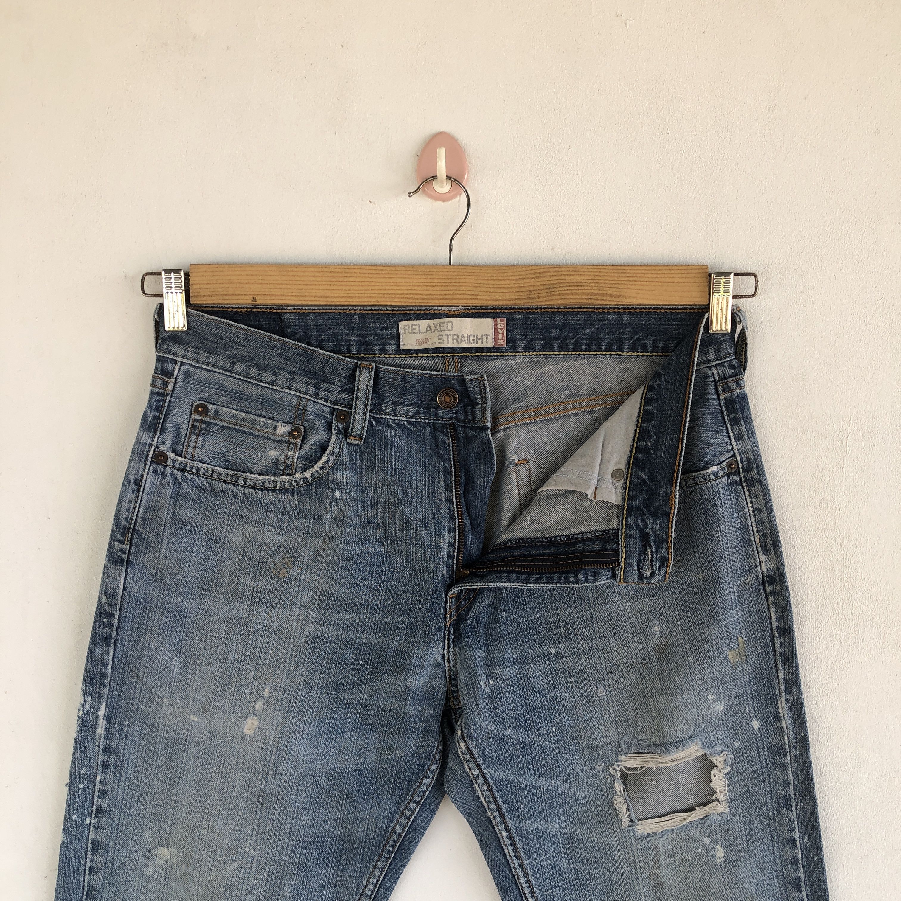 Levi's Vintage Levis 559 Distressed Jeans Levi's Painter Denim Size US 34 / EU 50 - 6 Thumbnail