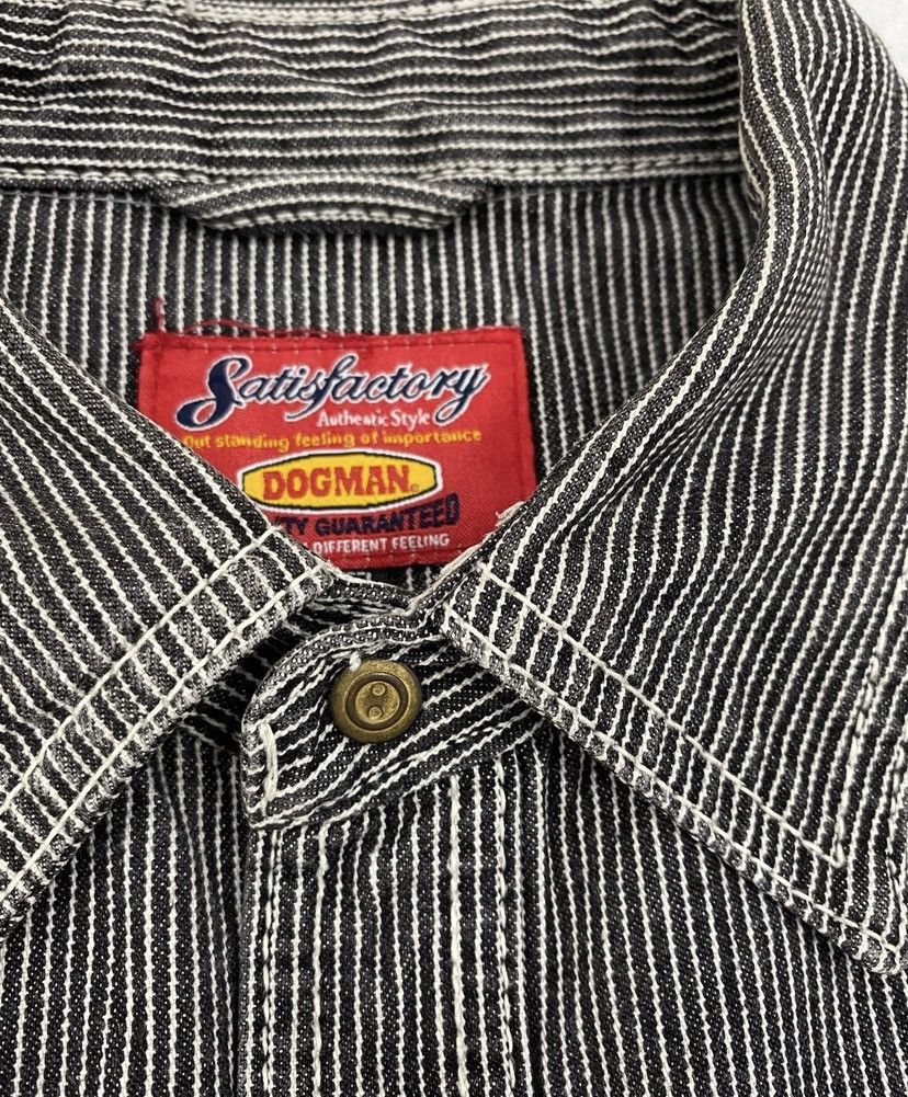 Hysteric Glamour × Japanese Brand × Vintage Dogman Japan Denim worker stripe Shirt nice designer Size US L / EU 52-54 / 3 - 3 Thumbnail