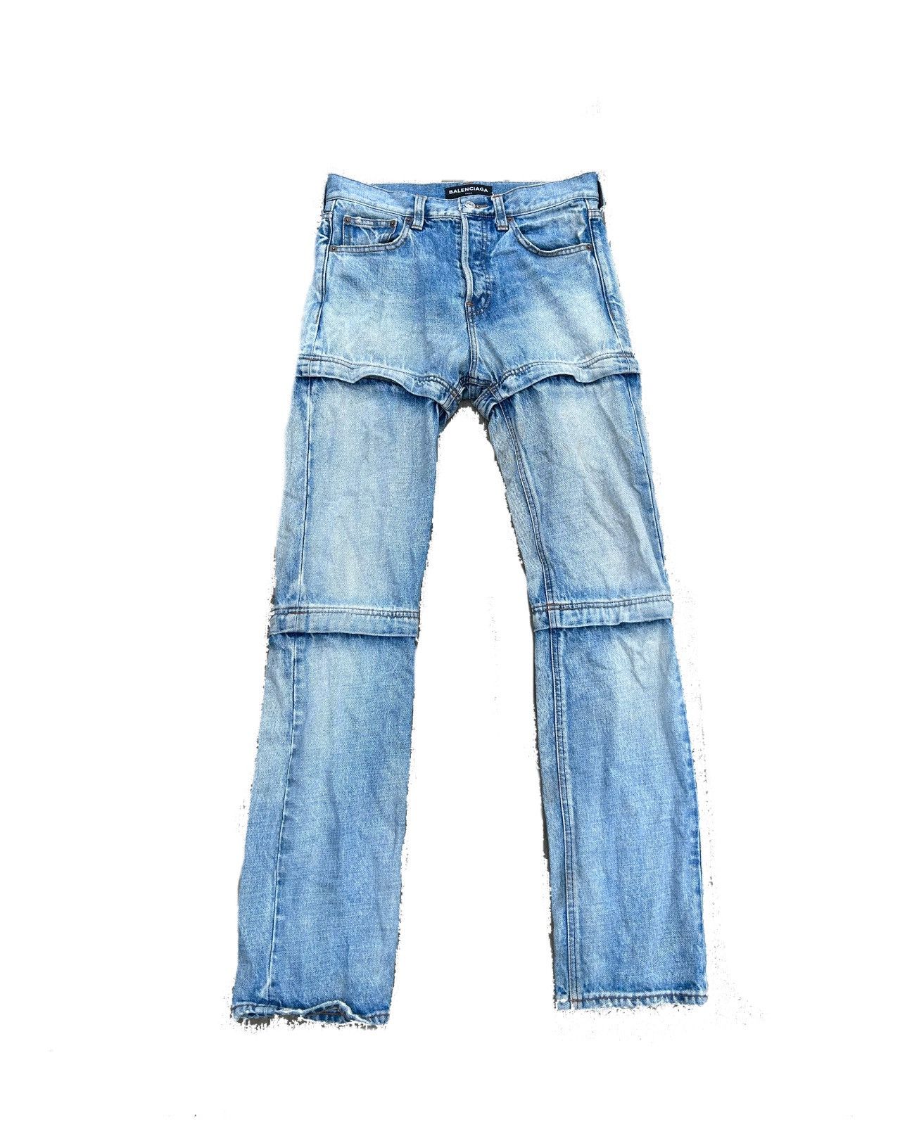 image of Balenciaga Ss18 Convertible Blue Denim, Men's (Size 30)