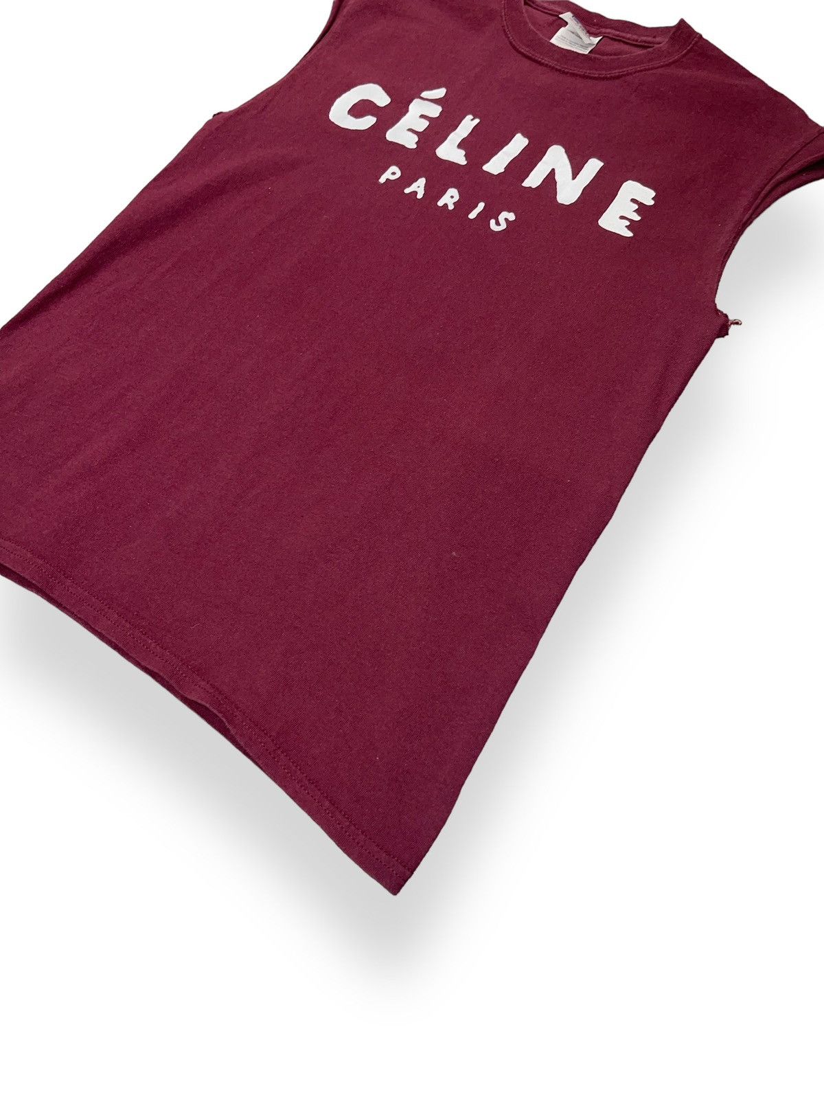 Gildan × Vintage Vintage Gildan "Celine Paris" Burgundy Custom Tank Top Size M / US 6-8 / IT 42-44 - 2 Thumbnail