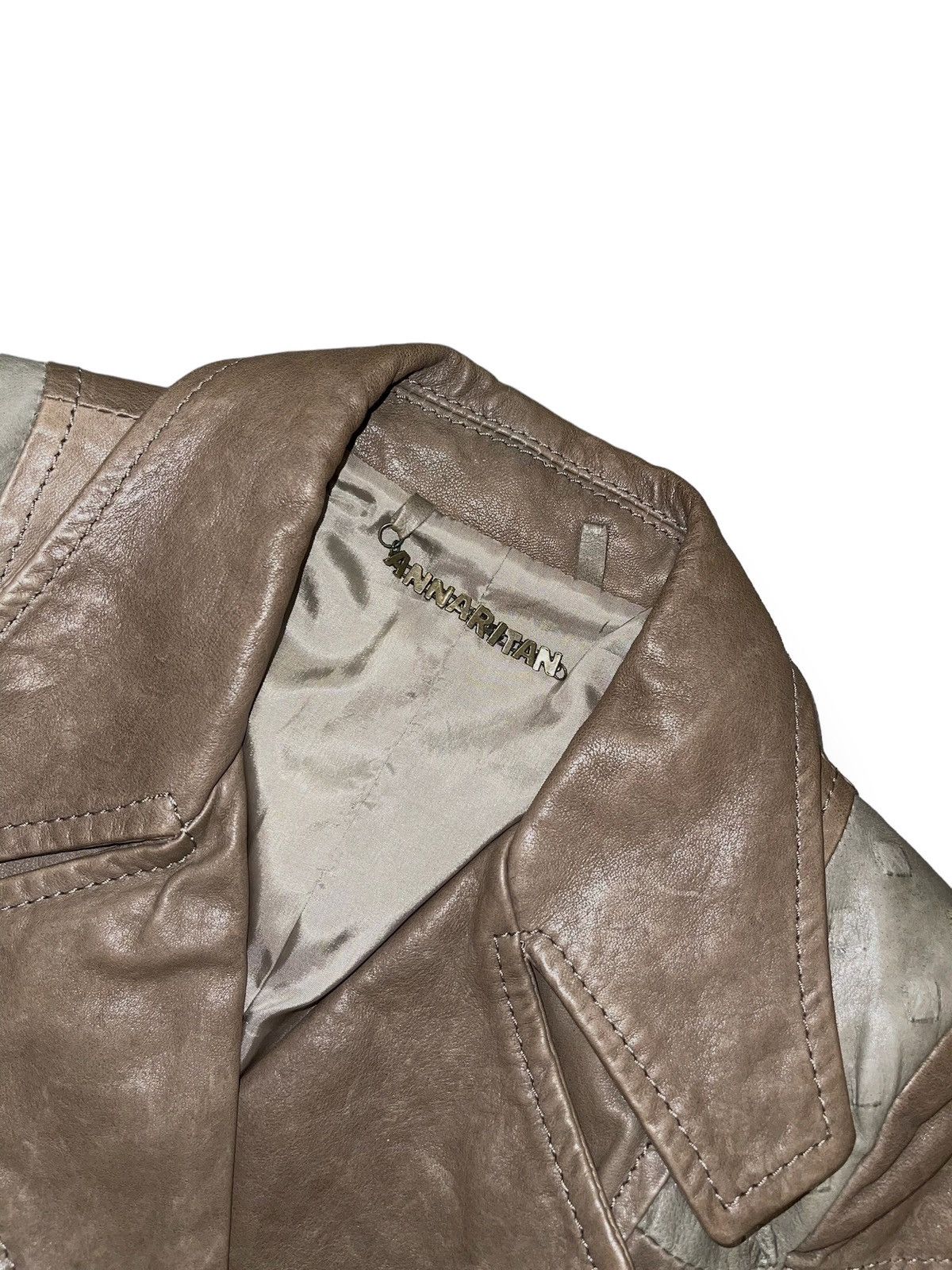 Leather Anna Rita N Light Brown Leather Jacket Size S / US 4 / IT 40 - 12 Thumbnail