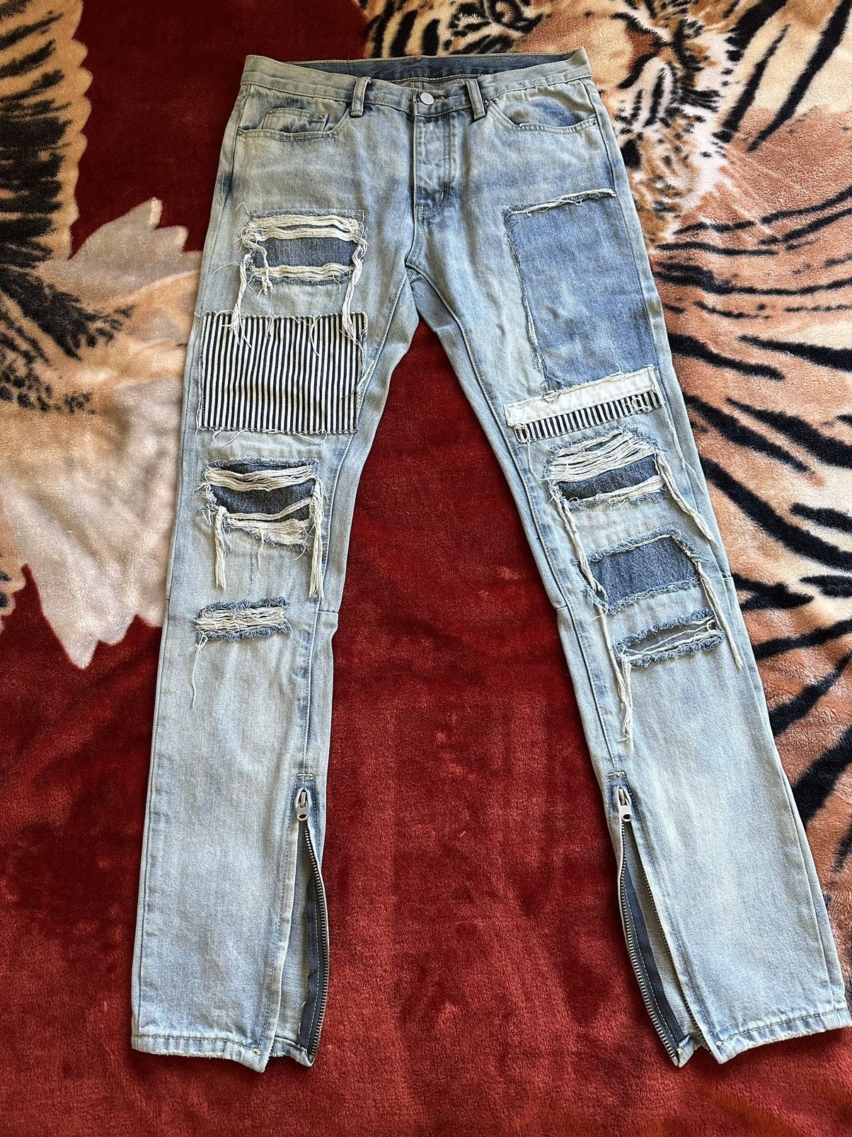MNML MNML Denim Patch Jeans | Grailed