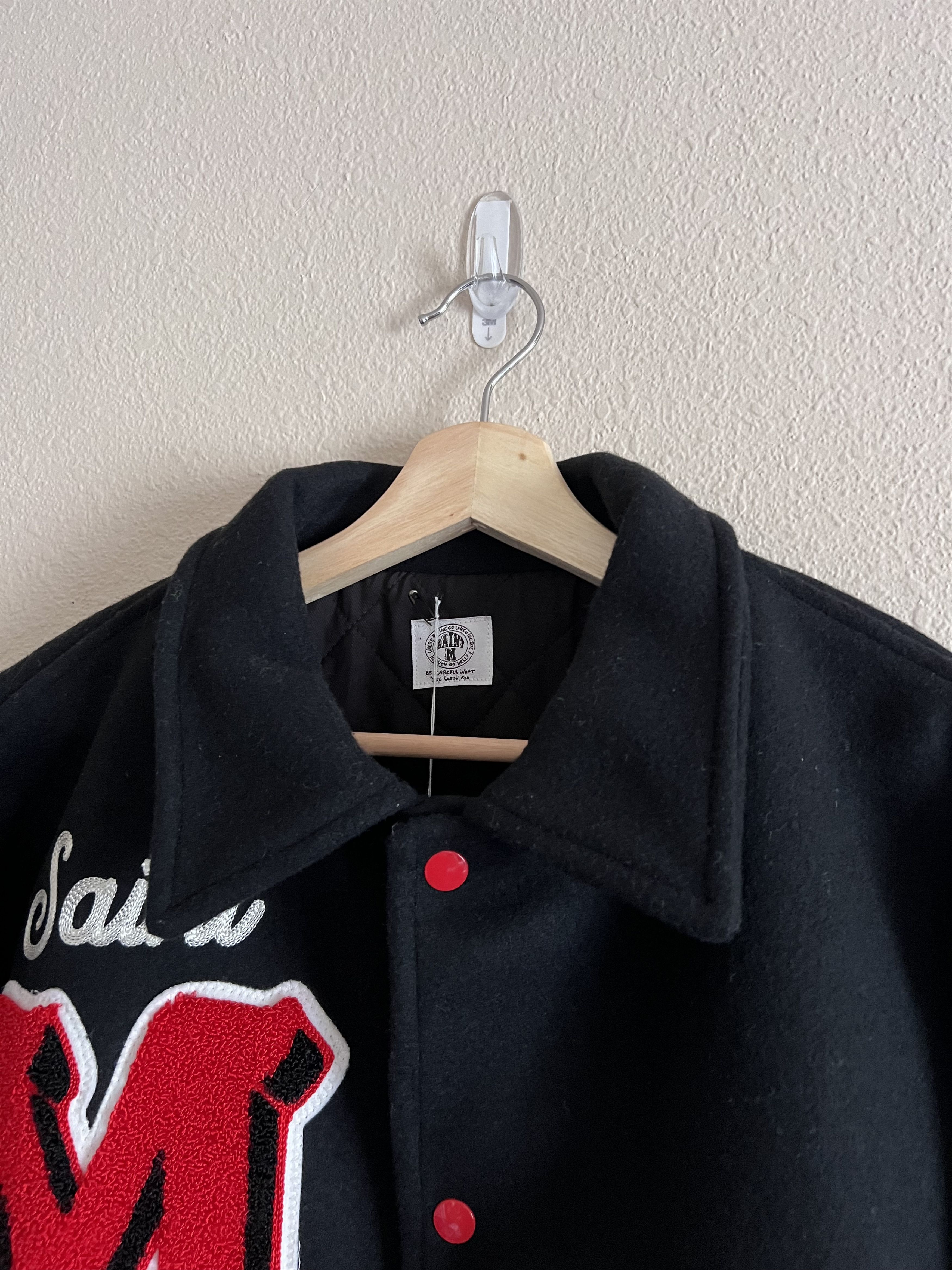 Saint Michael Saint Michael Devil Varsity Jacket in Black Size US XL / EU 56 / 4 - 6 Thumbnail