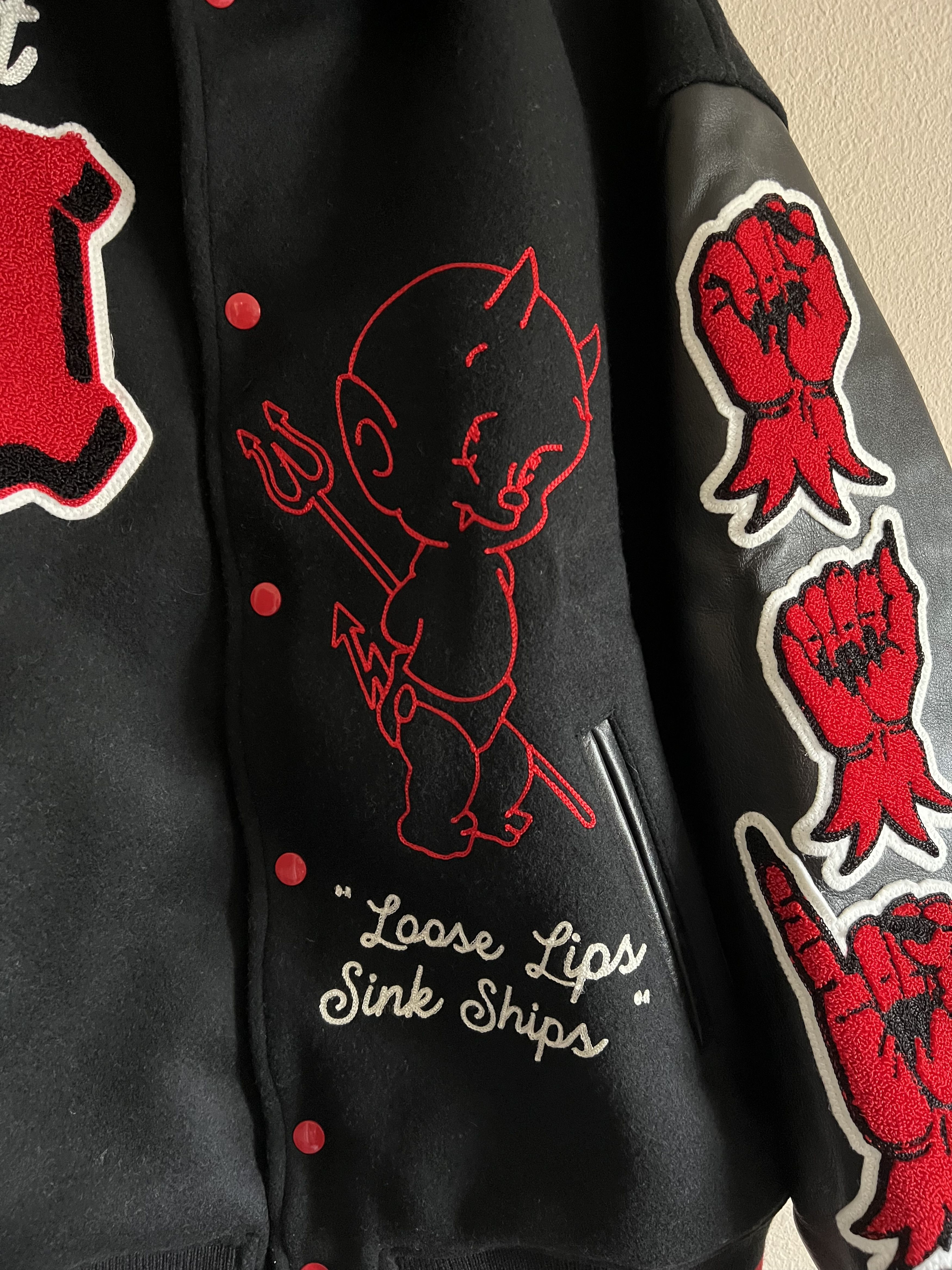 Saint Michael Saint Michael Devil Varsity Jacket in Black Size US XL / EU 56 / 4 - 3 Thumbnail