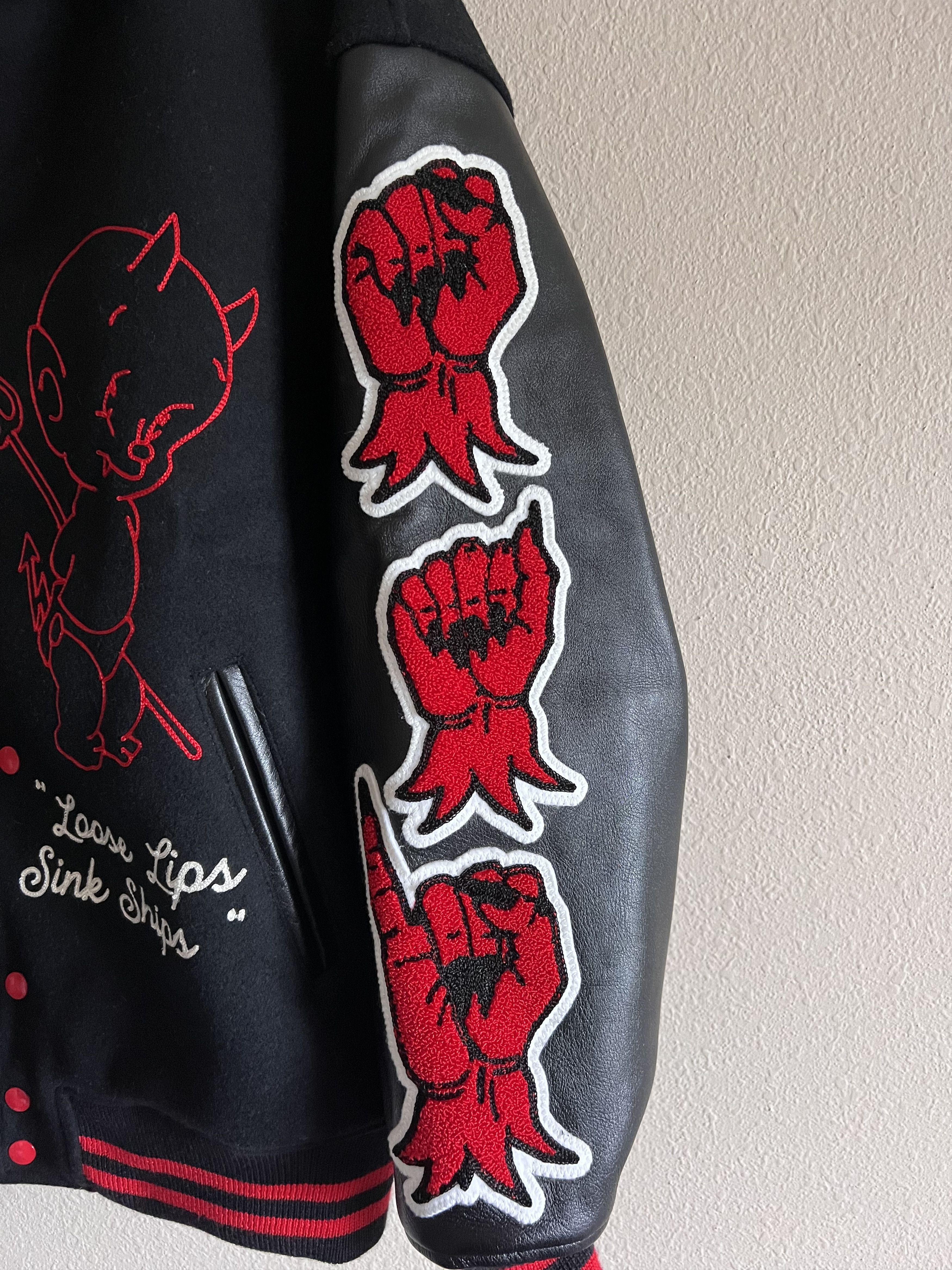 Saint Michael Saint Michael Devil Varsity Jacket in Black Size US XL / EU 56 / 4 - 4 Thumbnail