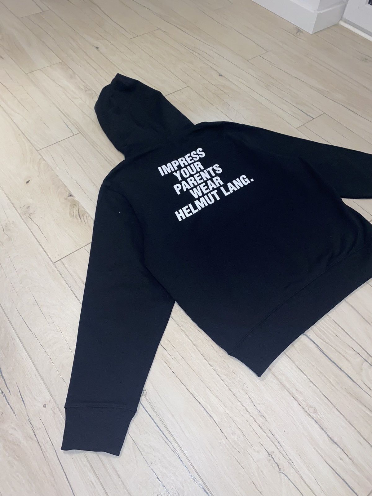 Helmut Lang DSWT! Helmut Lang Impress Big Logo Black Hoodie Size US L / EU 52-54 / 3 - 12 Thumbnail