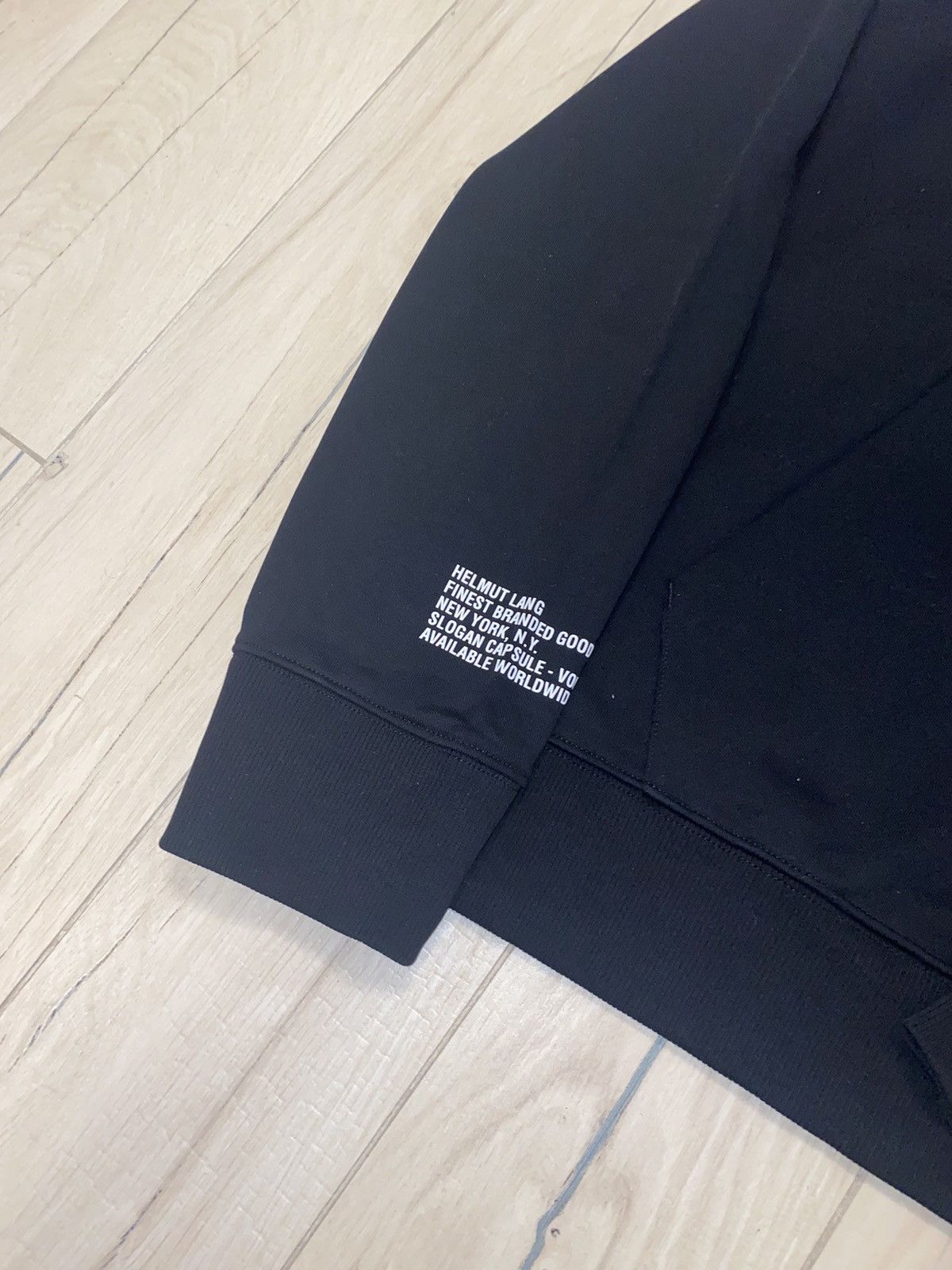 Helmut Lang DSWT! Helmut Lang Impress Big Logo Black Hoodie Size US L / EU 52-54 / 3 - 8 Thumbnail
