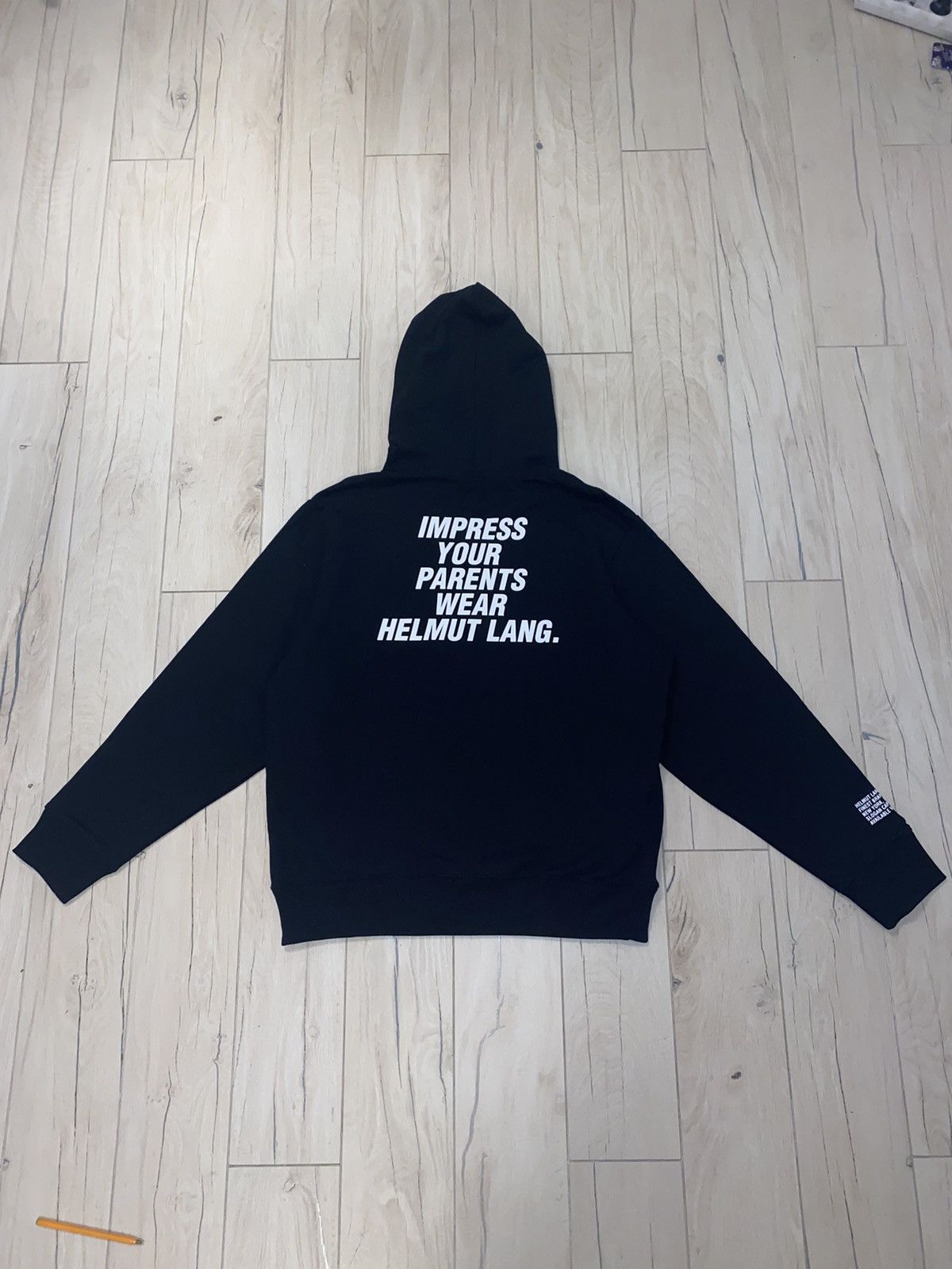Helmut Lang DSWT! Helmut Lang Impress Big Logo Black Hoodie Size US L / EU 52-54 / 3 - 9 Thumbnail
