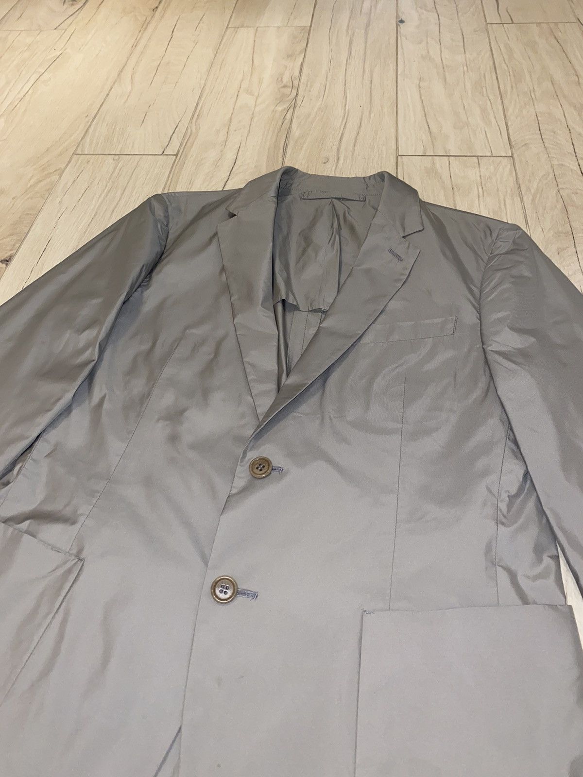 Prada SS08 Prada Red Tab Logo Gray Blazer Jacket Size US M / EU 48-50 / 2 - 5 Thumbnail