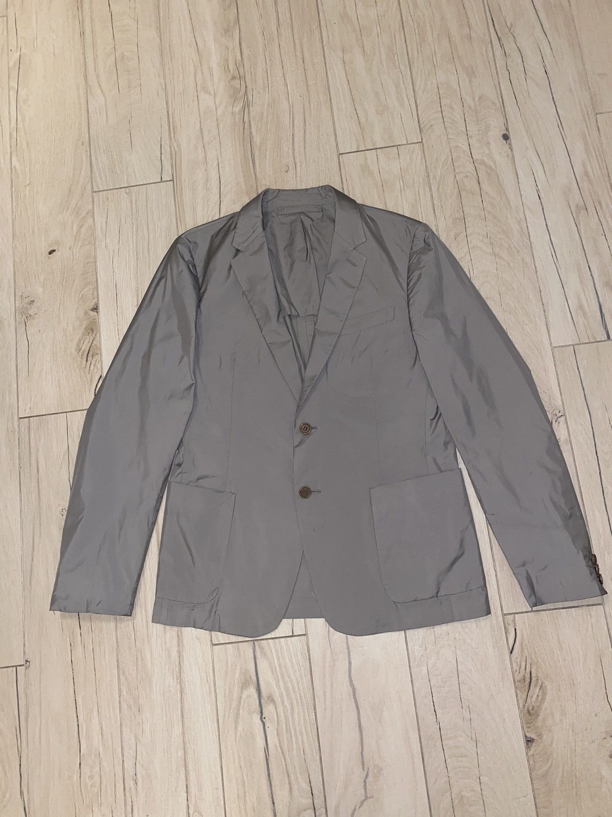 Prada SS08 Prada Red Tab Logo Gray Blazer Jacket Size US M / EU 48-50 / 2 - 1 Thumbnail