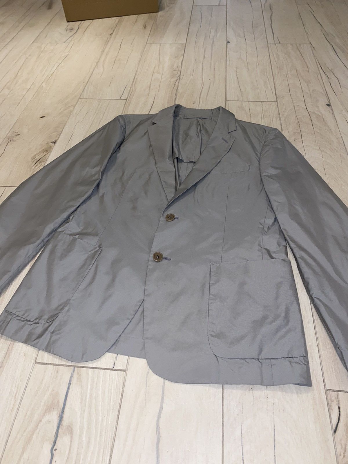 Prada SS08 Prada Red Tab Logo Gray Blazer Jacket Size US M / EU 48-50 / 2 - 4 Thumbnail